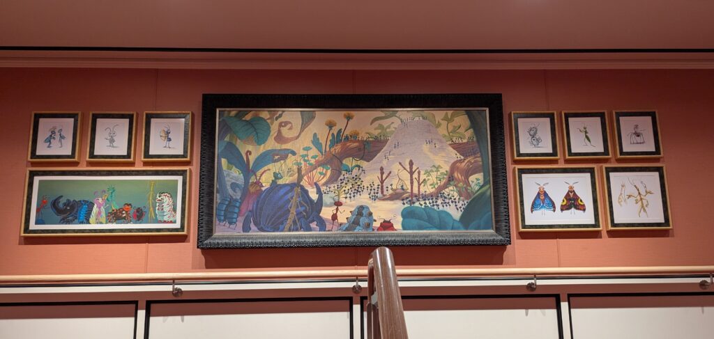 Stairwell artwork on the Disney Treasure