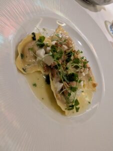 Butternut Squash Ravioli at Palo on the Disney Magic