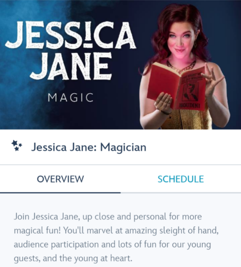 Jessica Jane on the Disney Magic