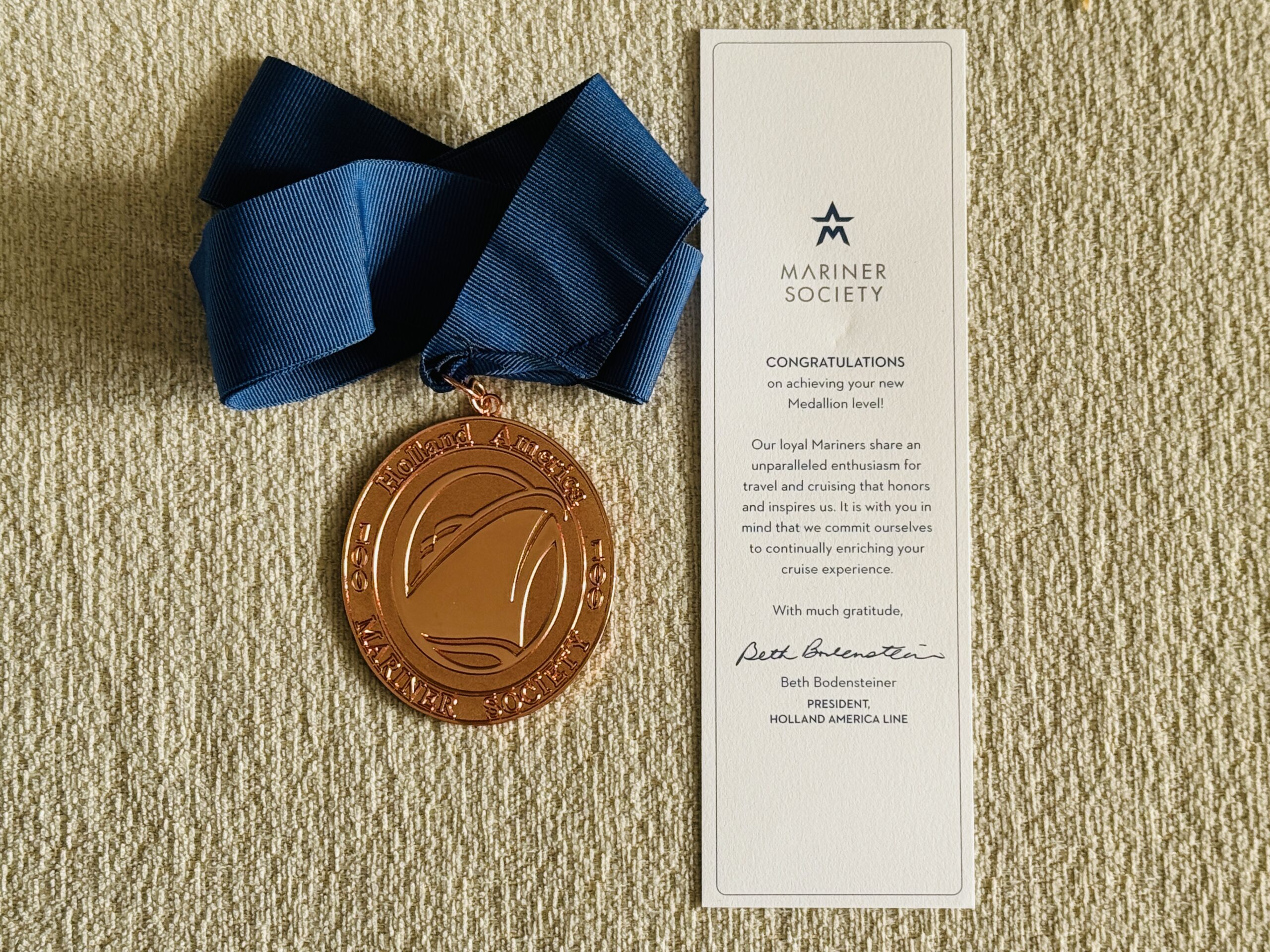 My Bronze Mariner Society medallion