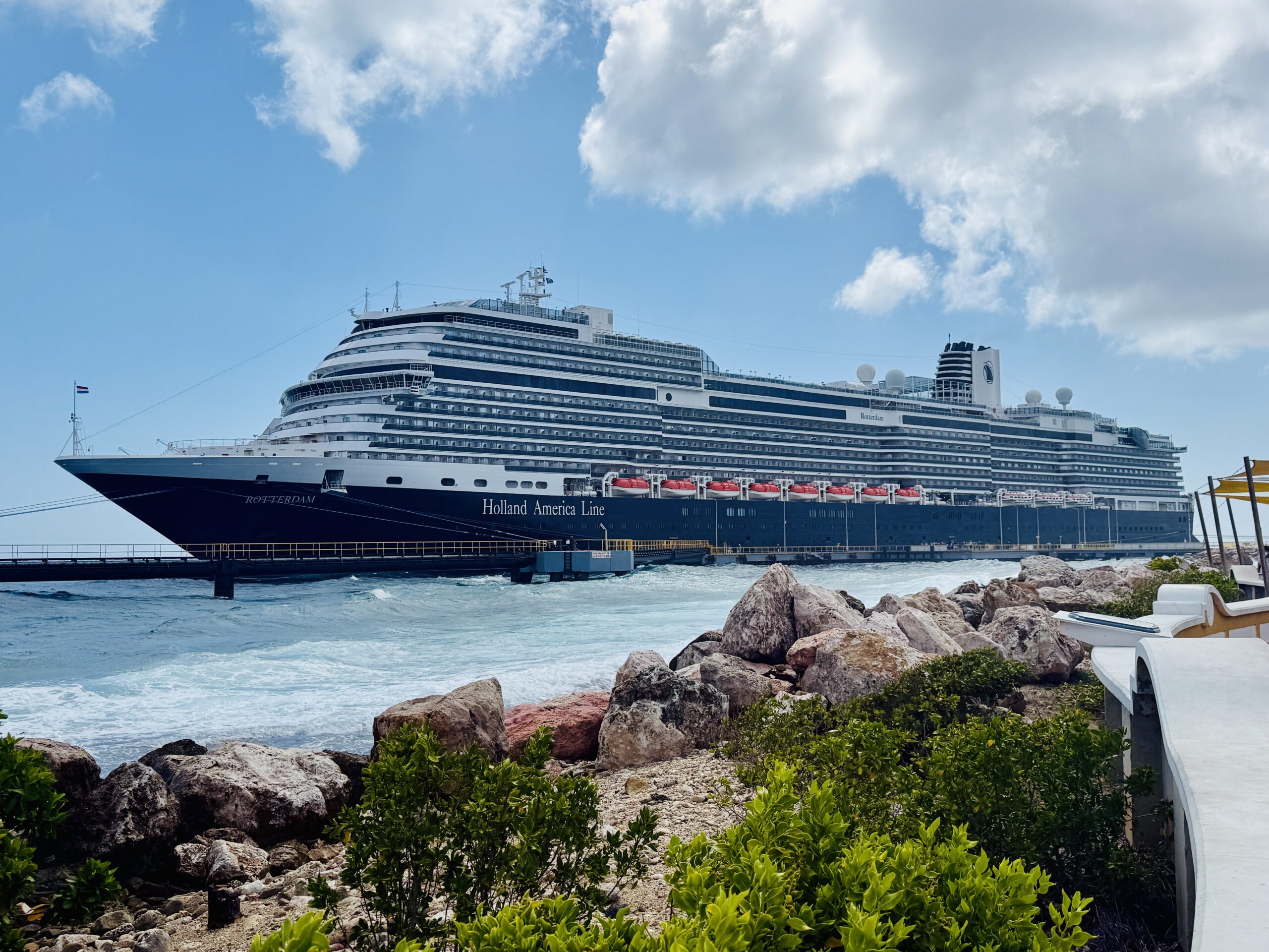 Rotterdam docked in Curacao on March 16, 2027
