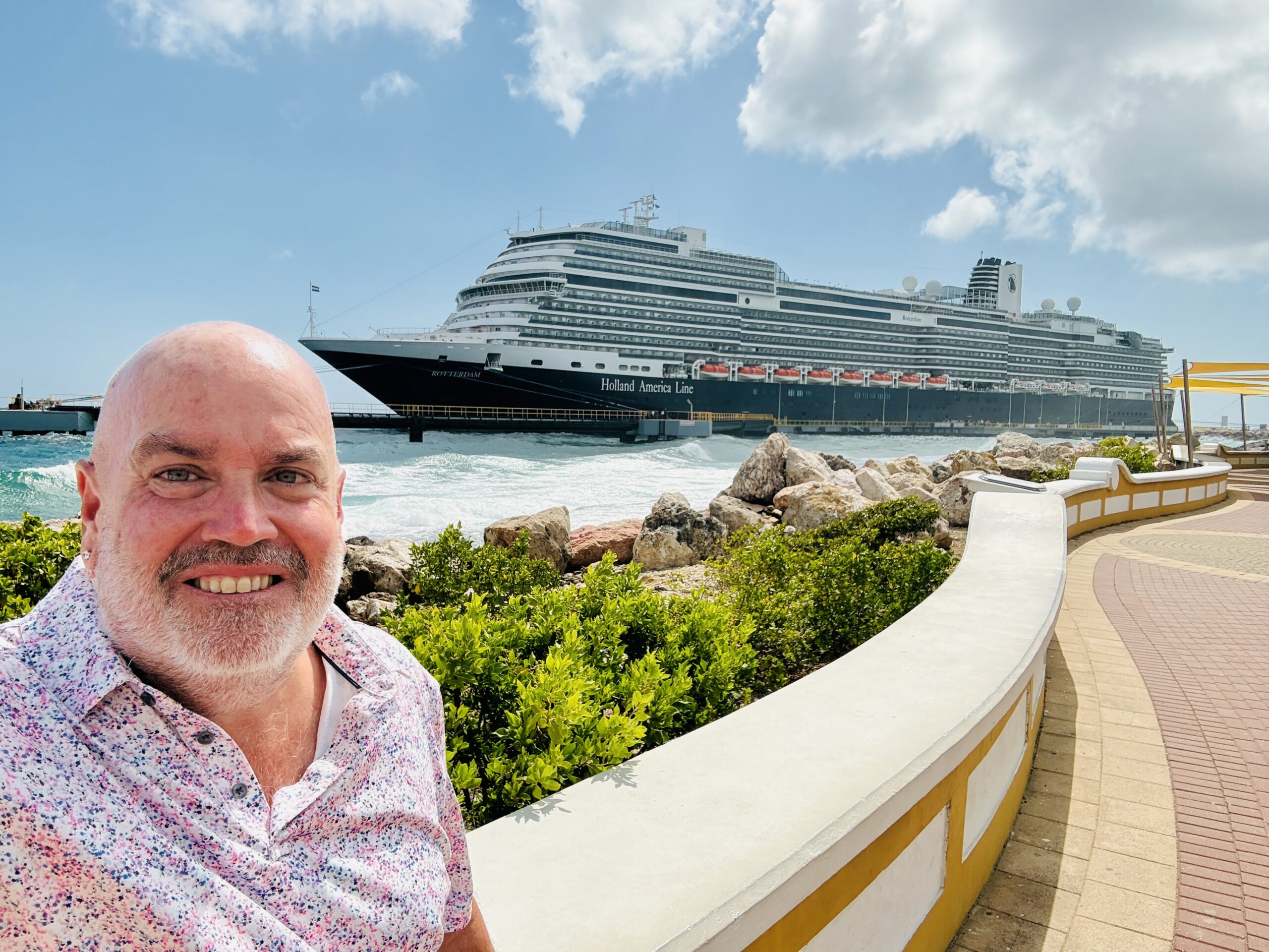 Rotterdam docked in Curacao on March 16, 2026