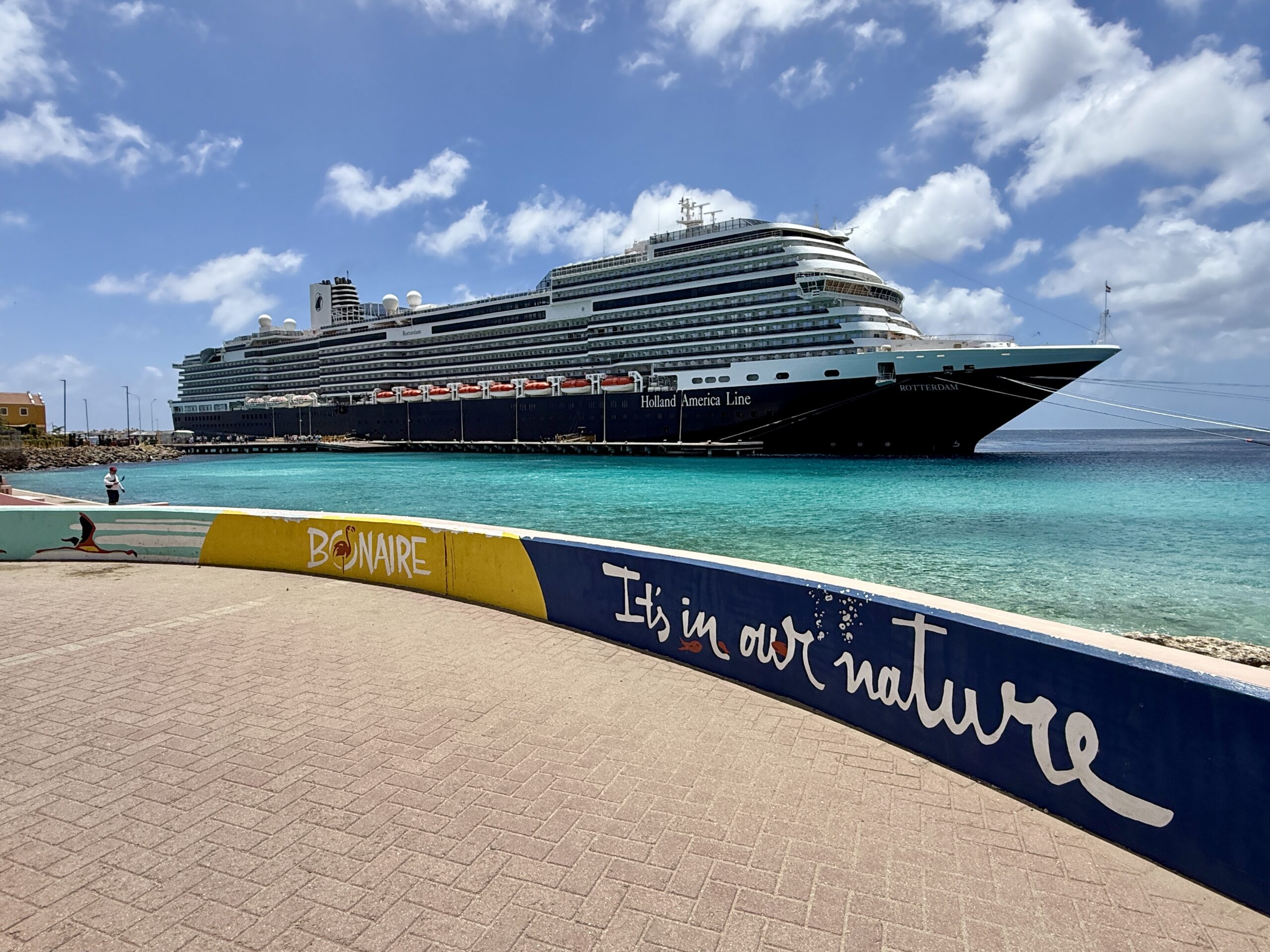 Rotterdam docked in Bonaire on March 17, 2026