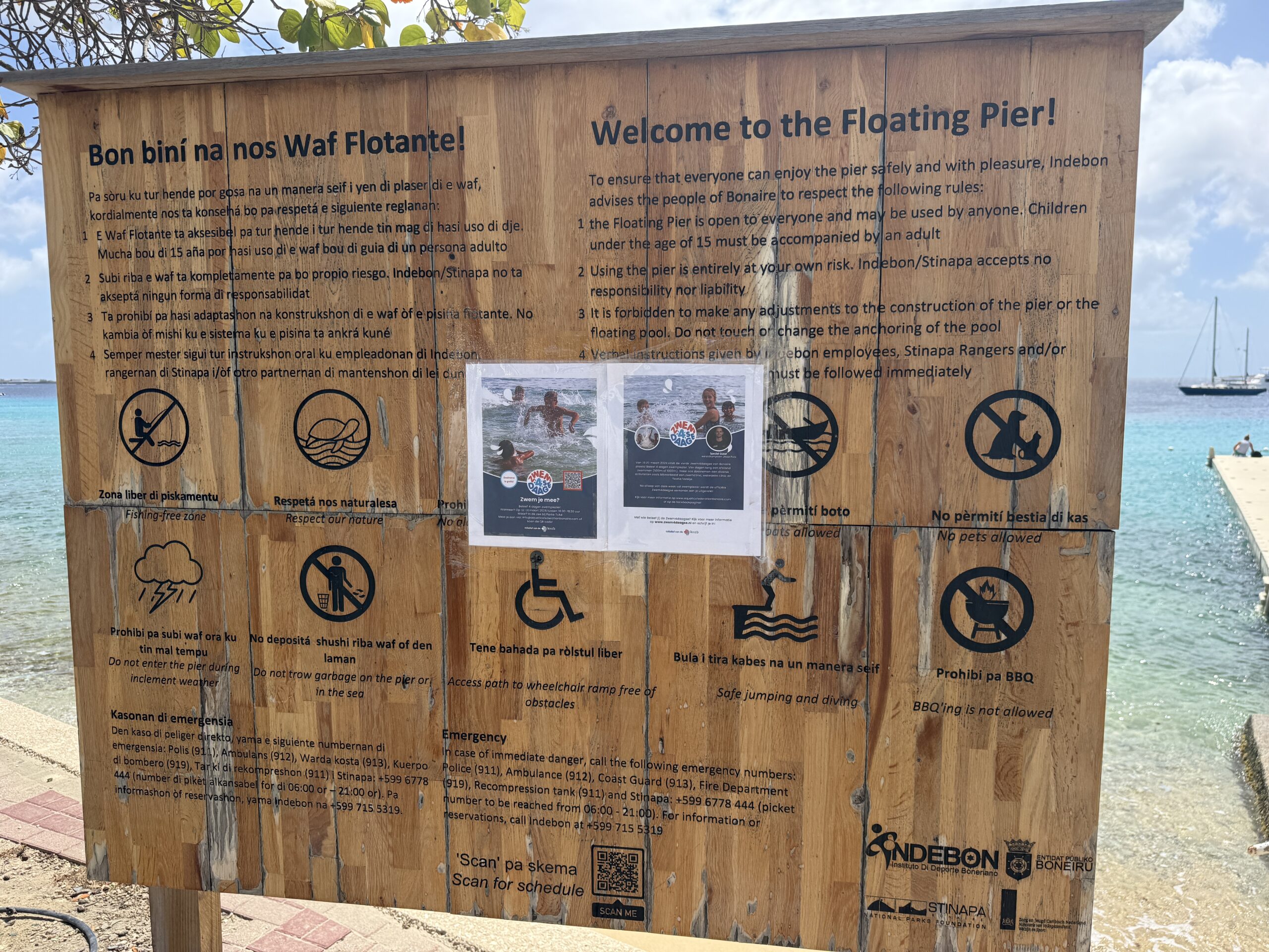 Rules for the Floating Pier in Bonaire