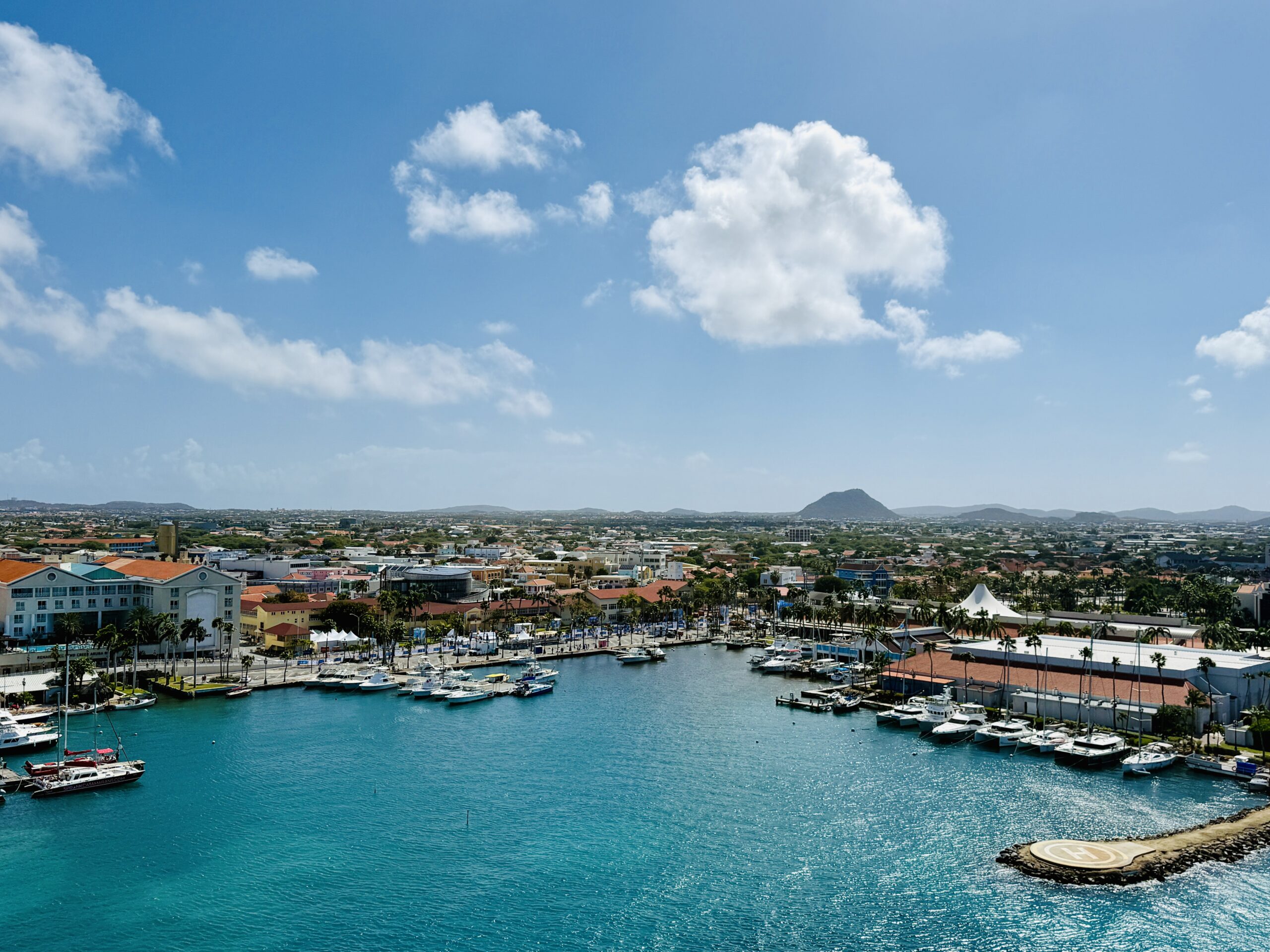 A look at Oranjestad Aruba from the ship