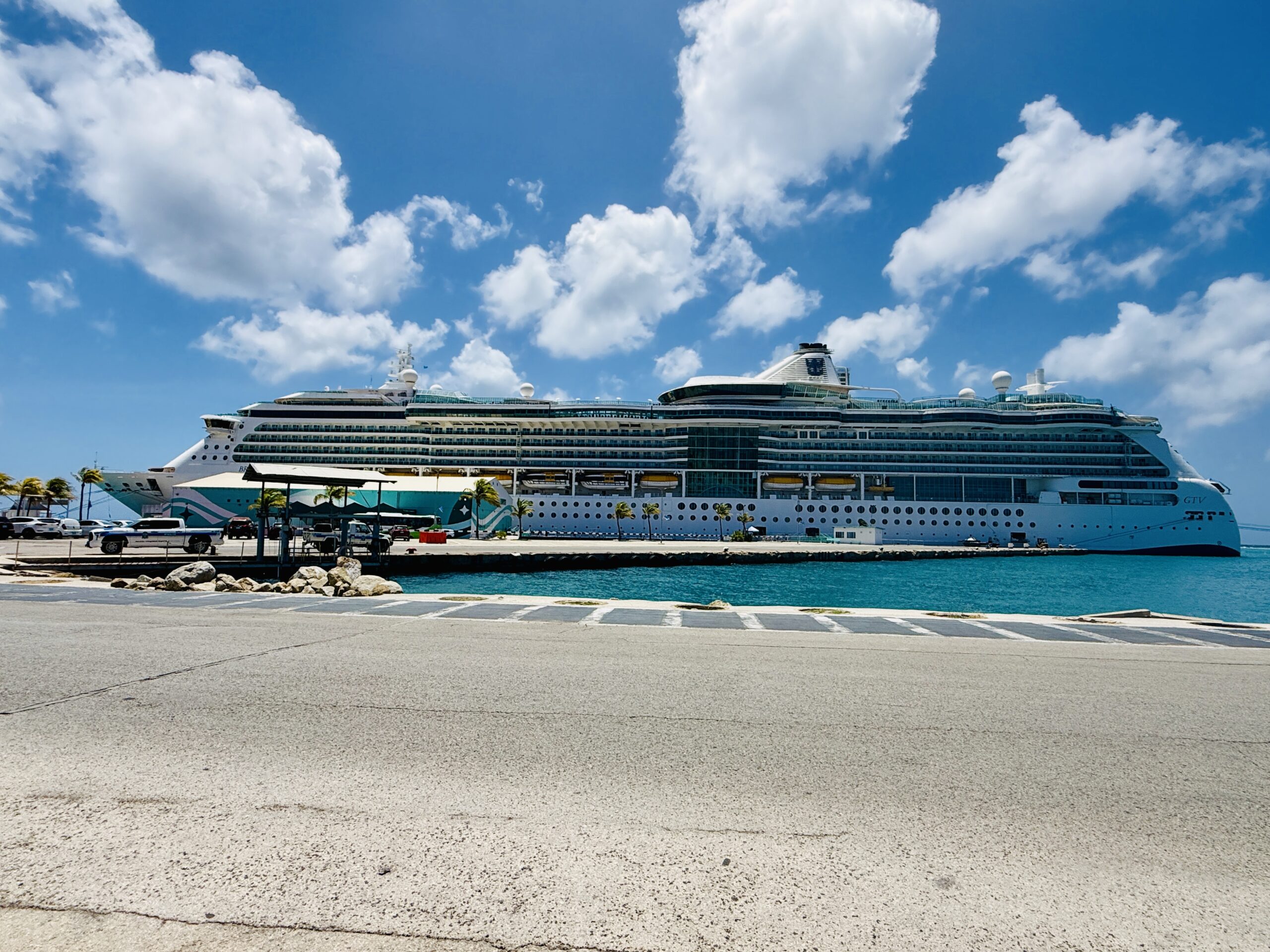Brilliance of the Seas docked in Aruba on March 18, 2026