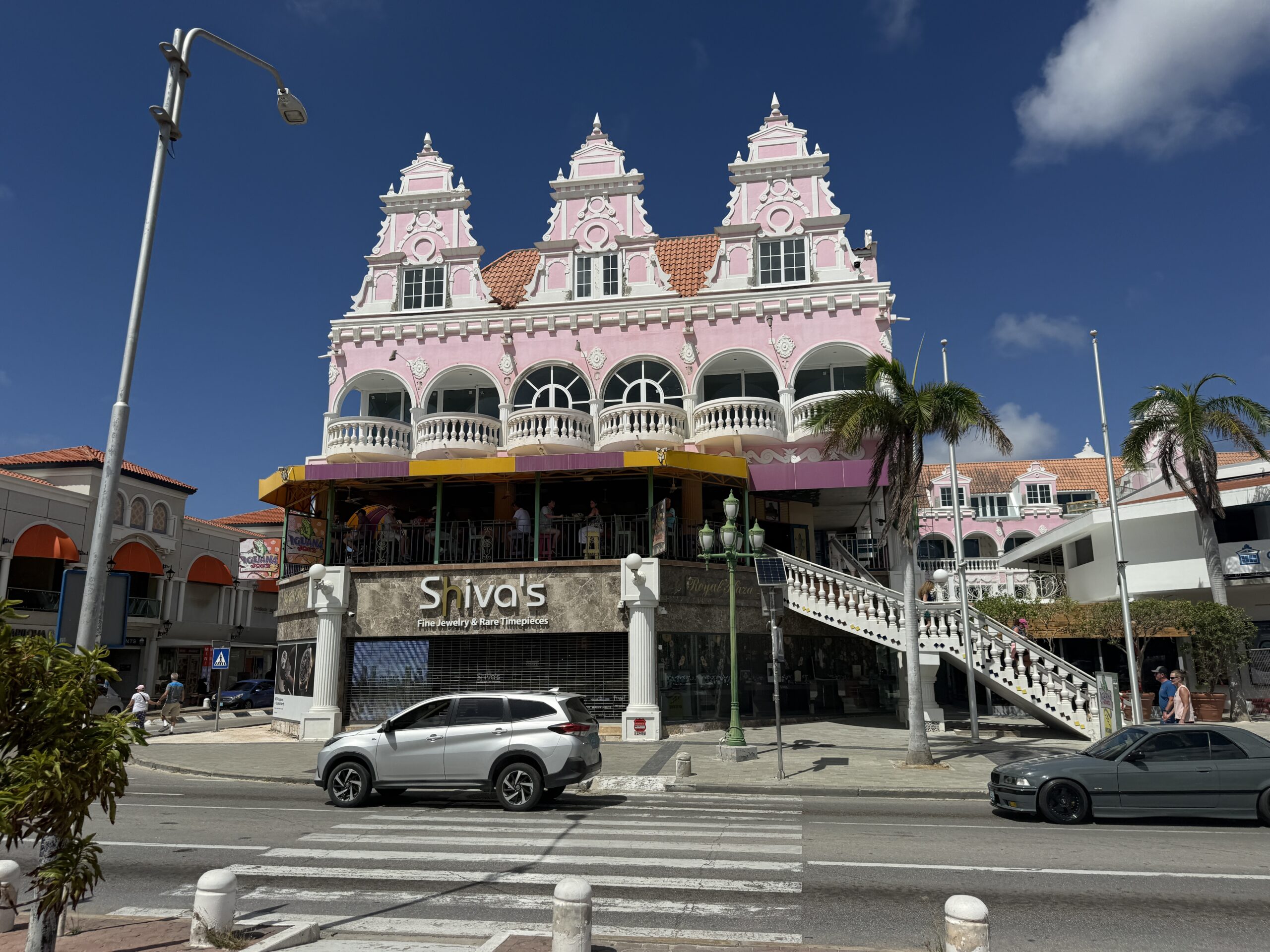 A normally busy downtown Oranjestad, Aruba wasn't too busy today