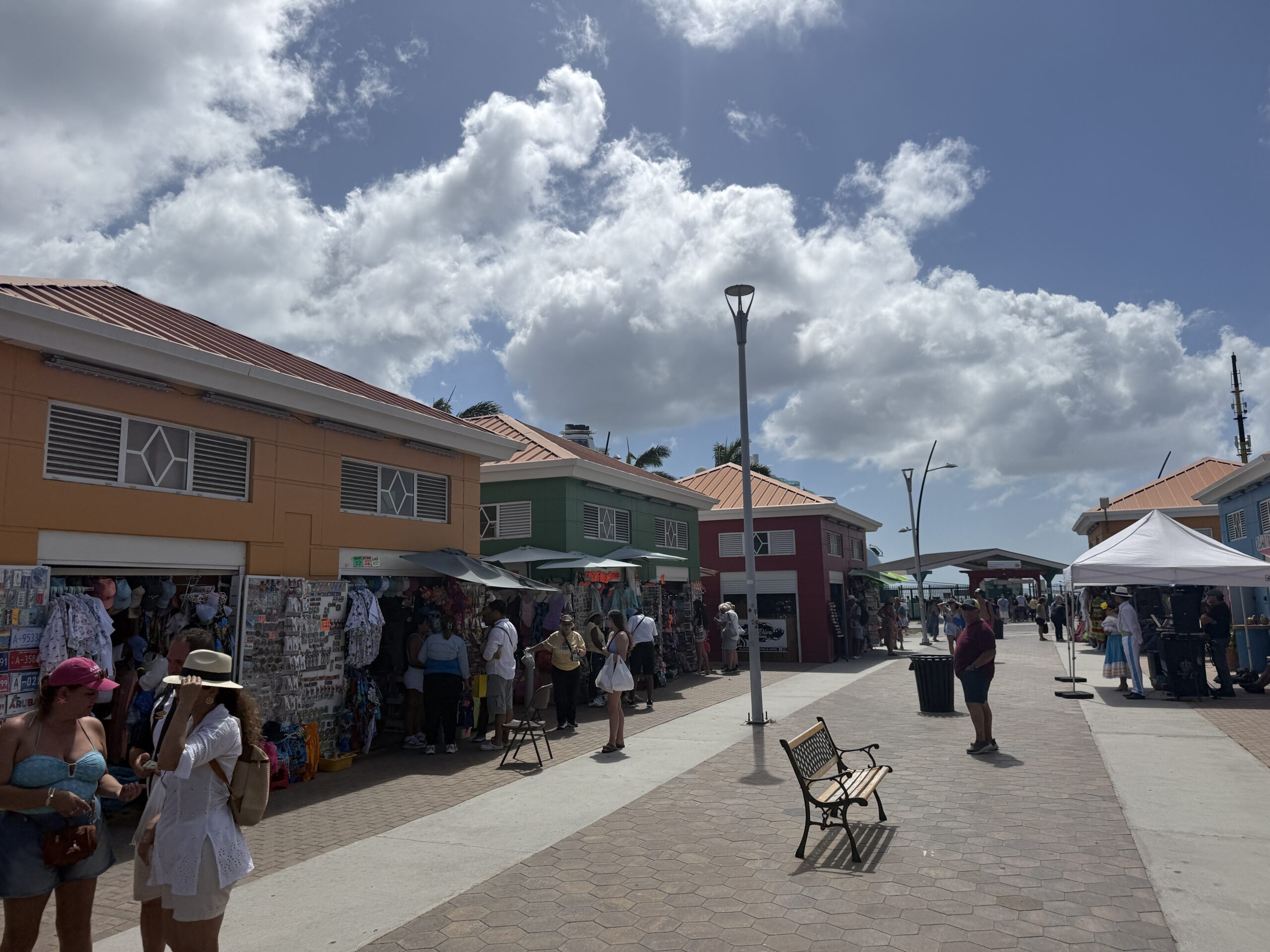 Local merchants right outside the cruise port in Aruba