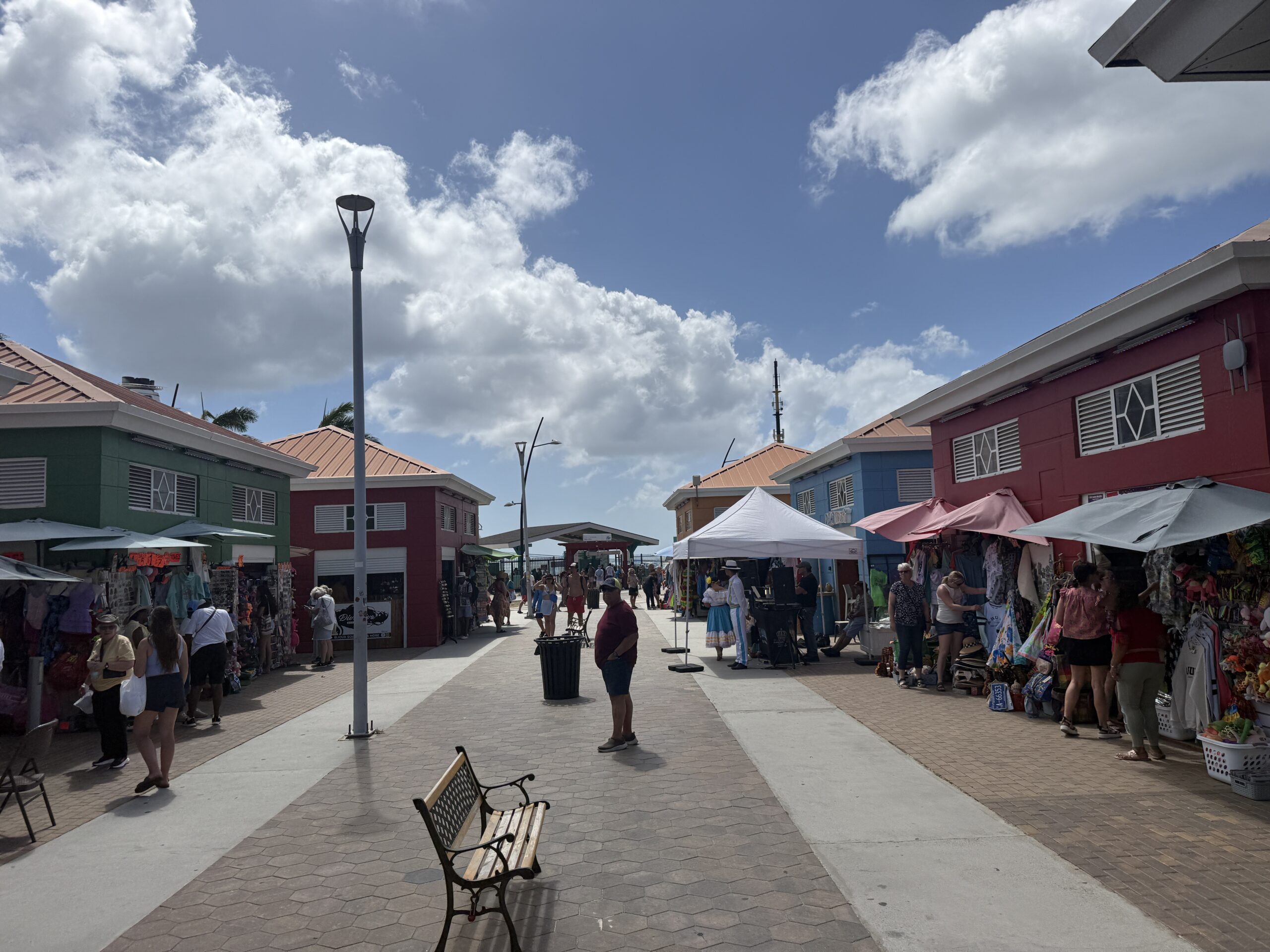 Local merchants right outside the cruise port in Aruba
