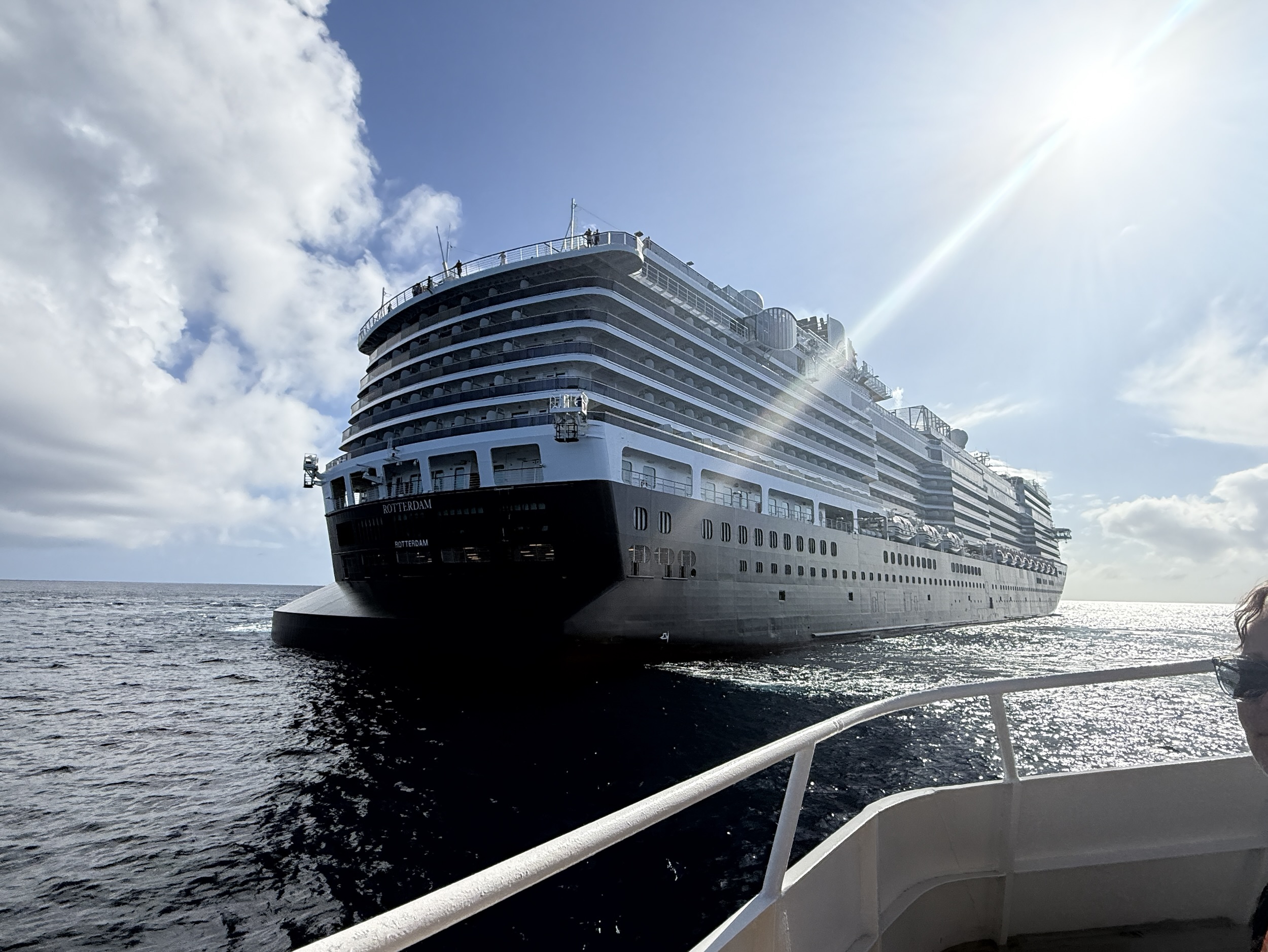 Tendering back to the Rotterdam from Half Moon Cay