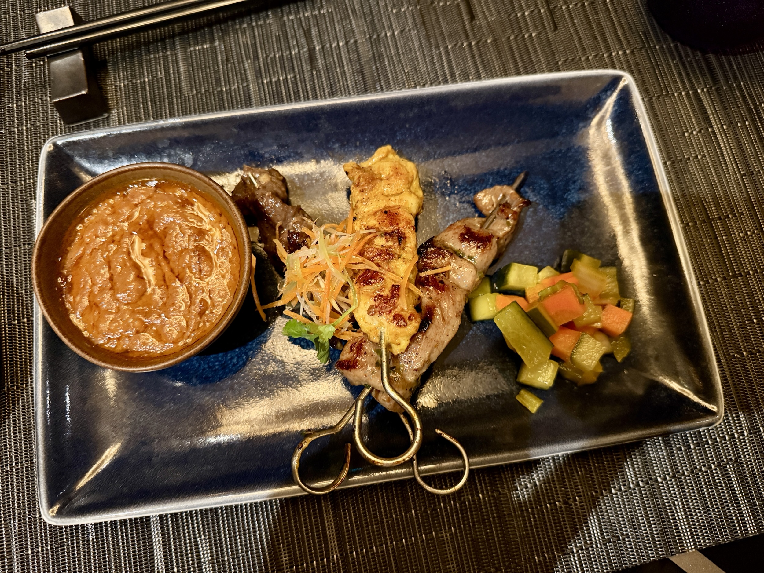 Satay Sampler from Tamarind on Holland America's Rotterdam