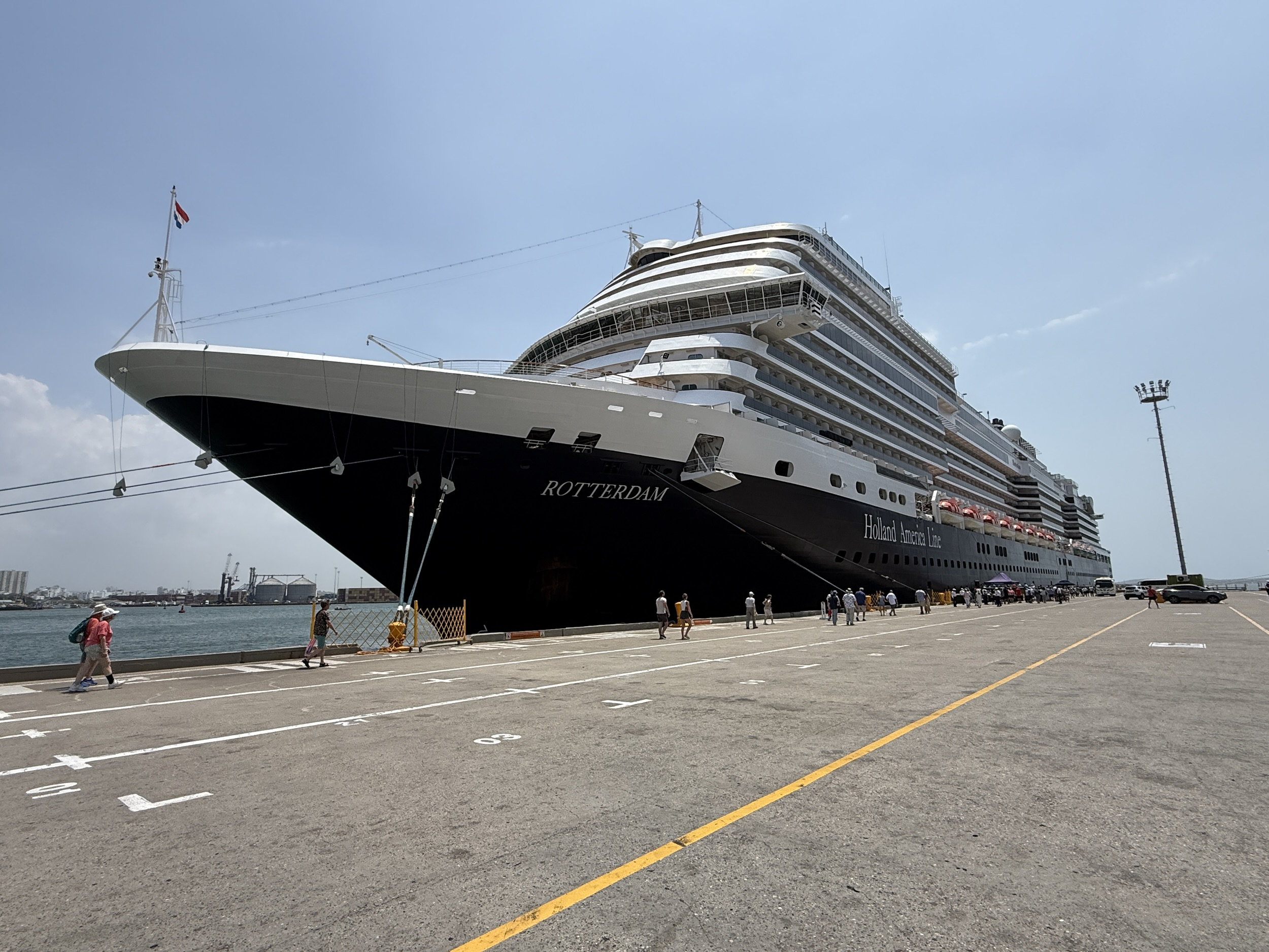 Rotterdam docked in Cartagena, Columbia on March 7, 2026