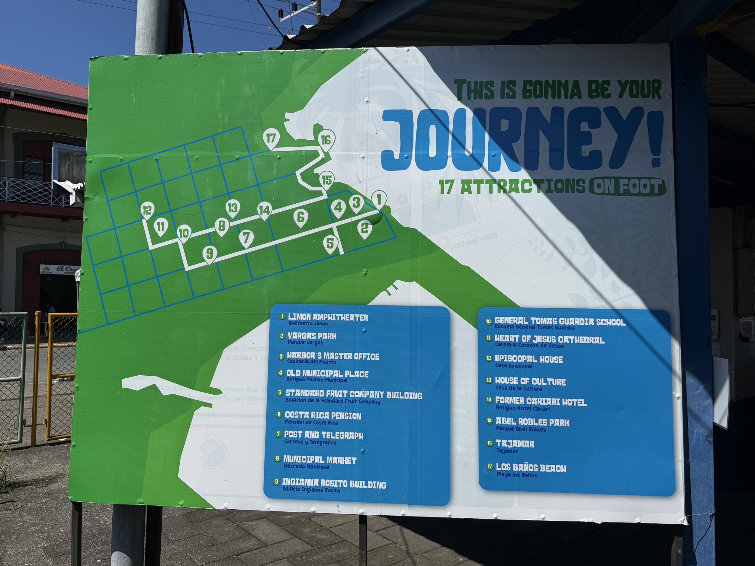 “17 Attractions on Foot" in Puerto Limon