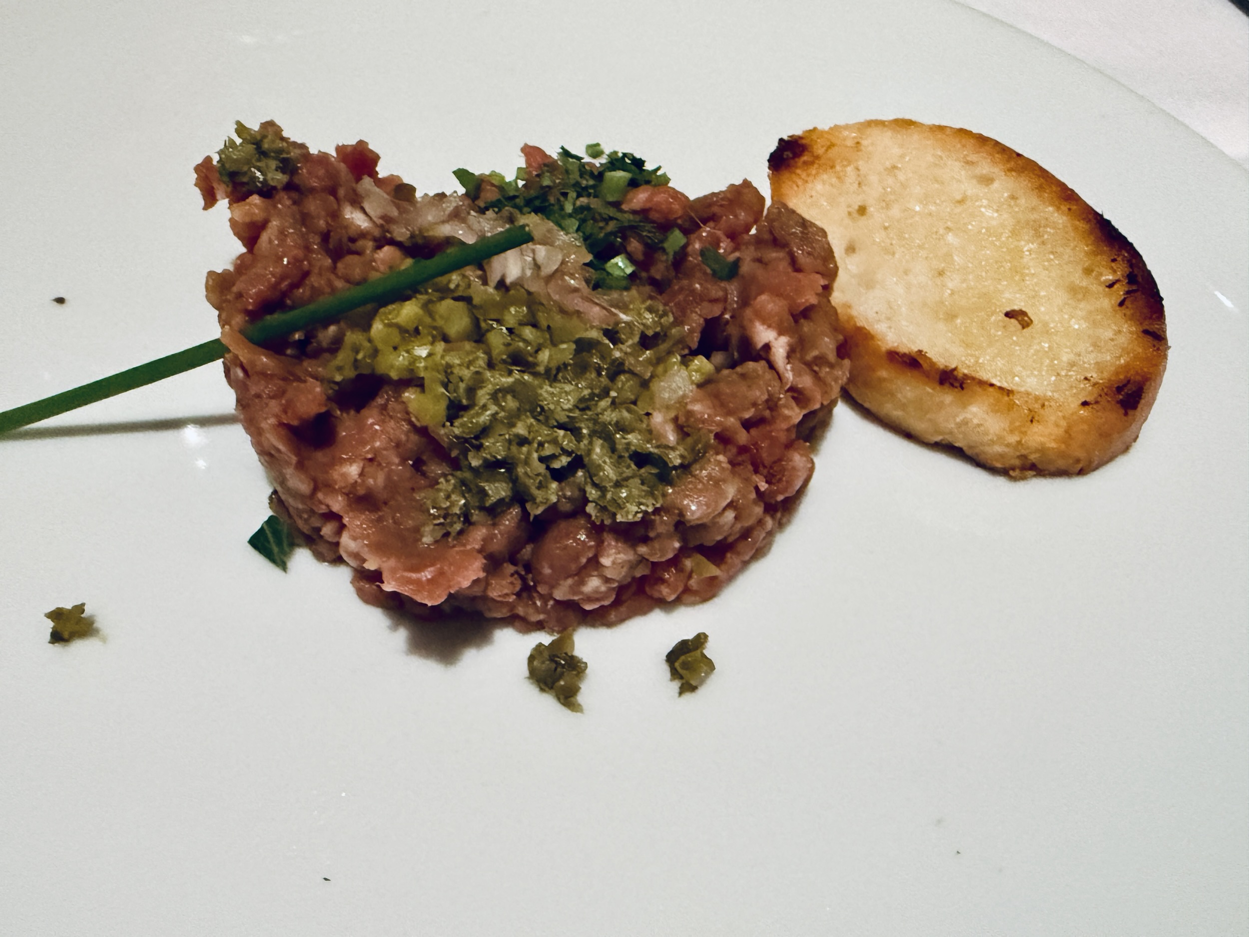 Beef tartare from the main dining room on Rotterdam