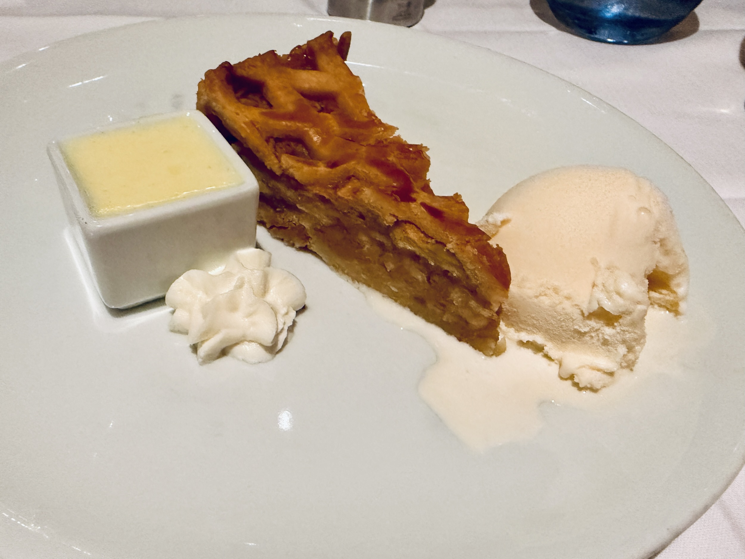 Dutch Apple Pie from the main dining room on Rotterdam