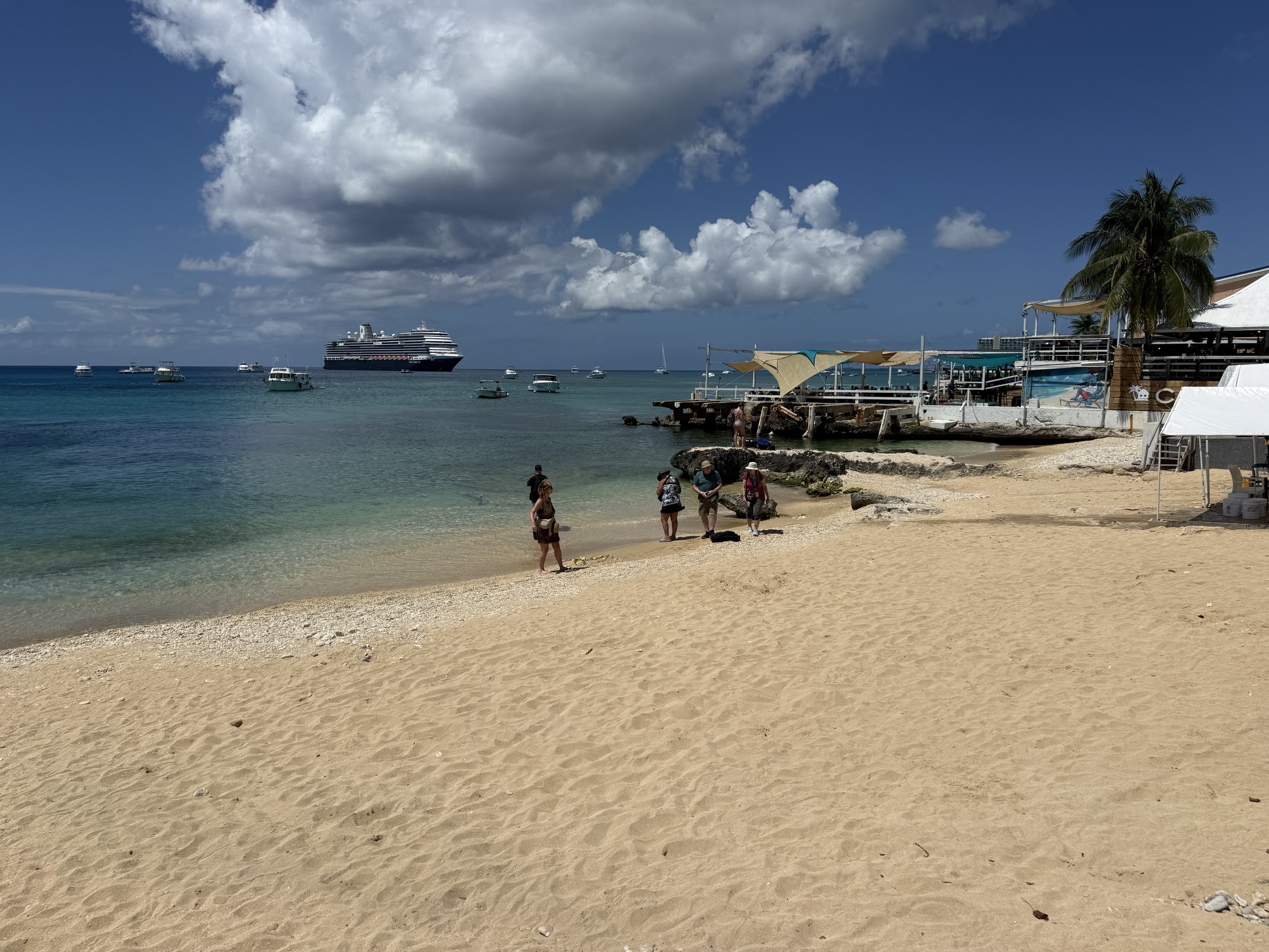 A small beach area near the port in George Town, Grand Cayman