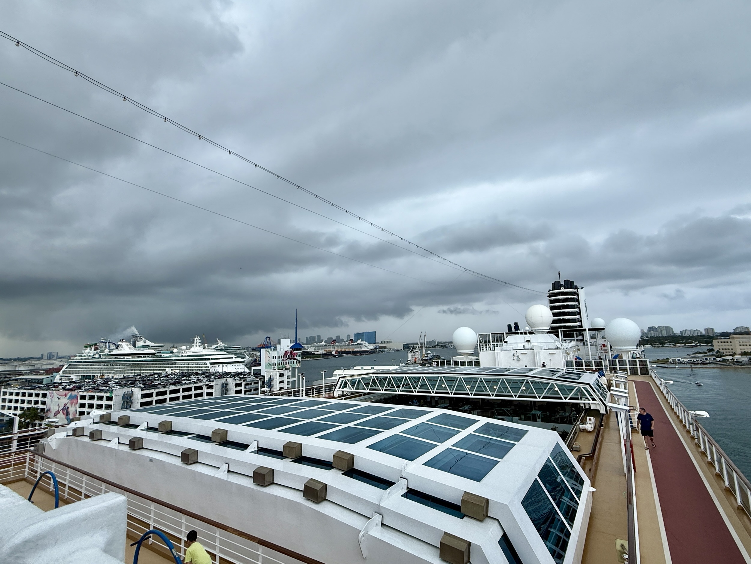Storms beginning to roll in just in time for the sailaway!