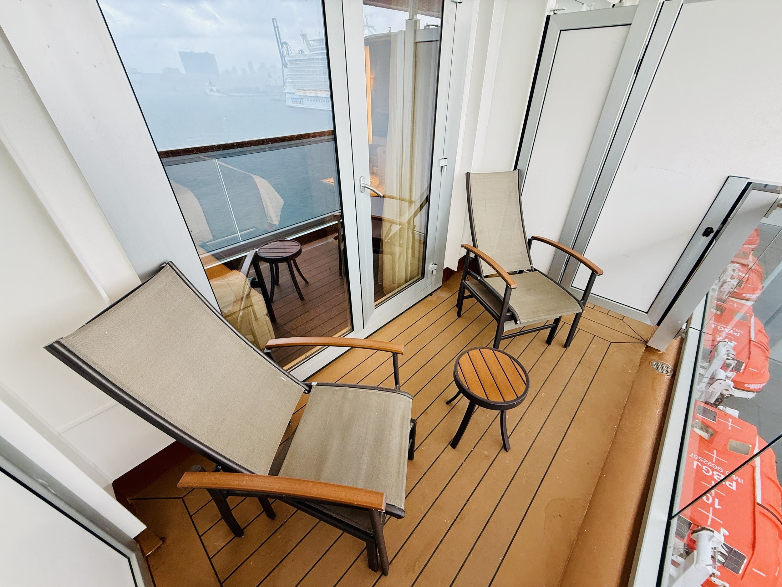 Balcony of Verandah Stateroom 8048 on Koningsdam