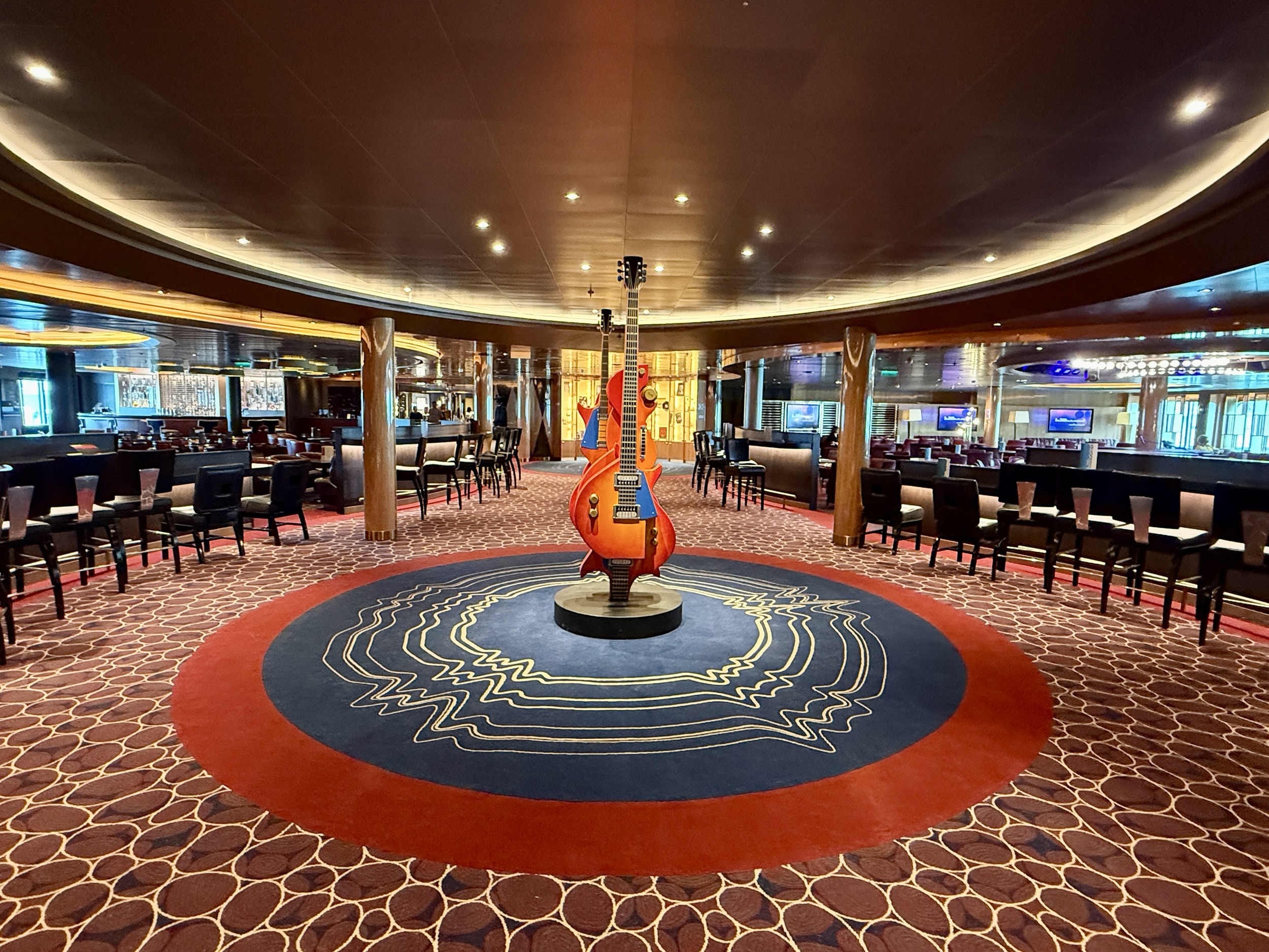 The staircase connecting deck 2 and 3 with the Casino on Koningsdam has been removed, replaced with this piece of art on Deck 2