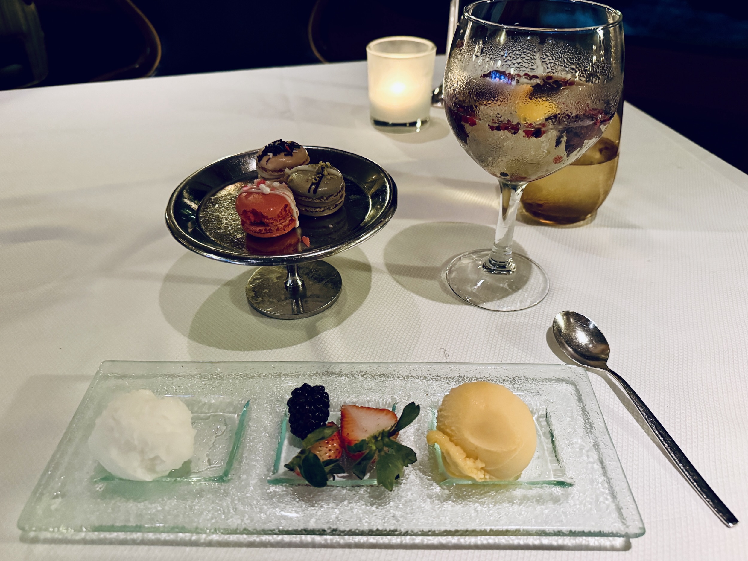 Sorbet from Pinnacle Grill on Koningsdam