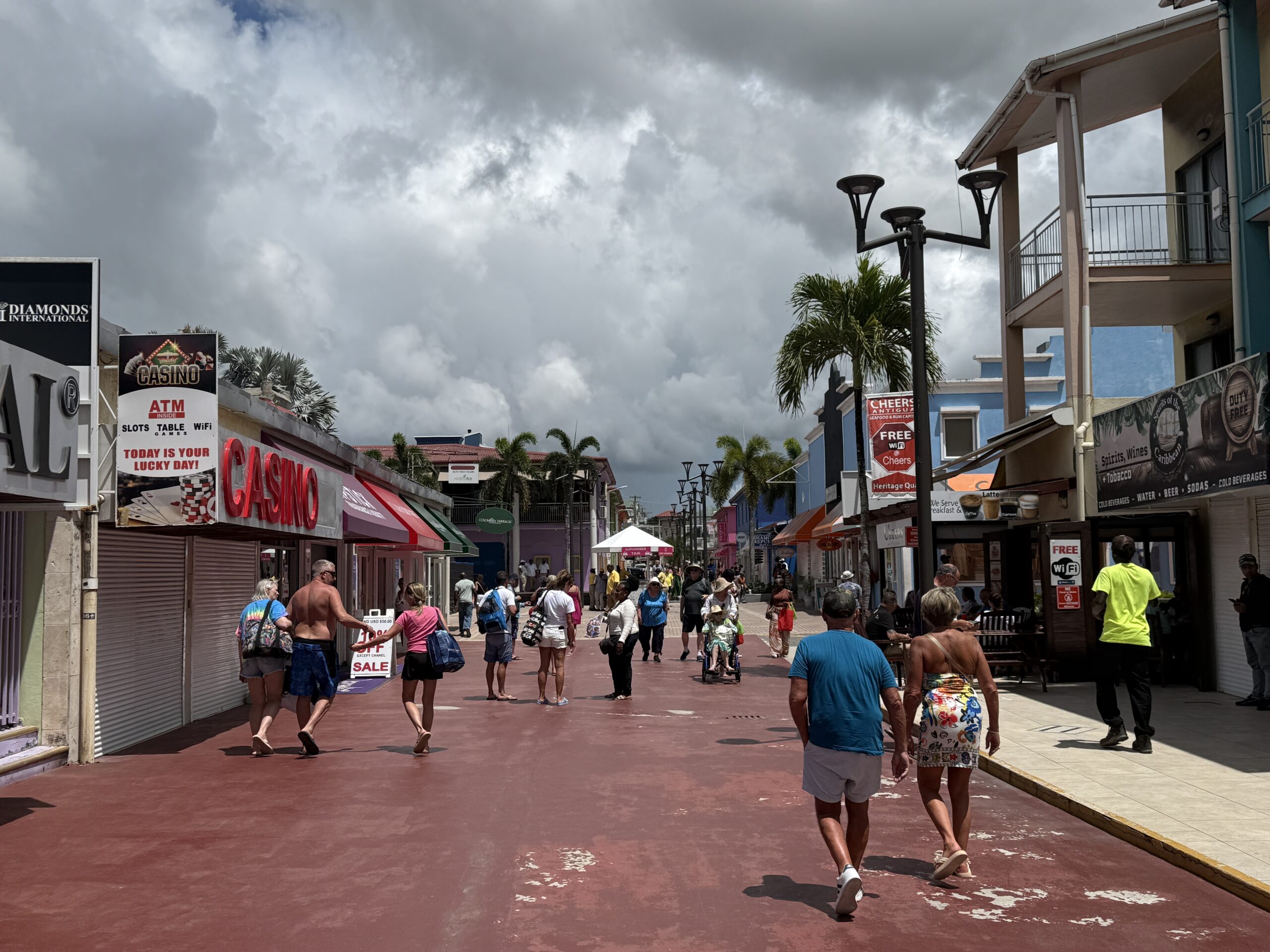 Shopping area at the St. John's cruise port