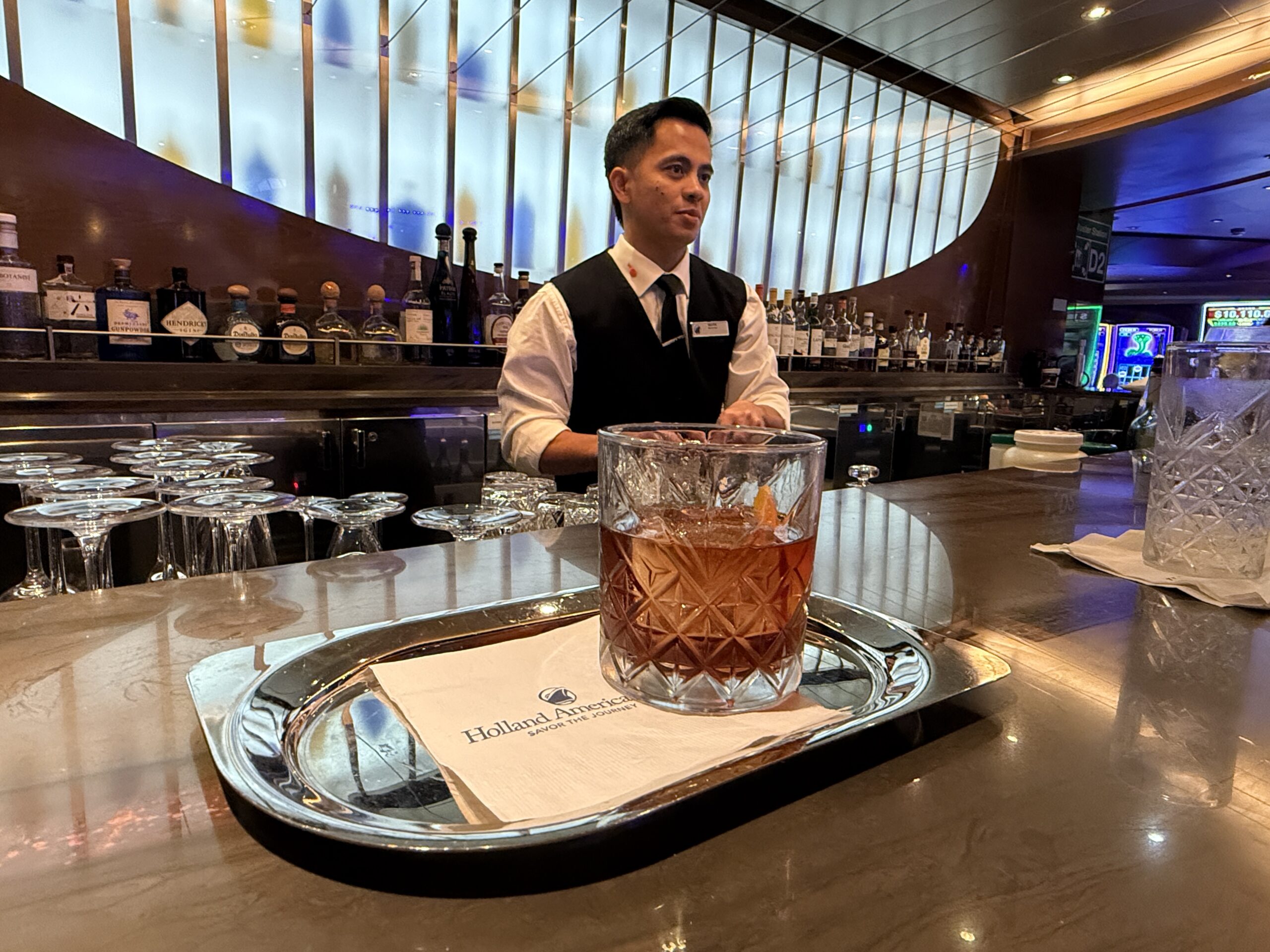 Smoked Old Fashioned from Ocean Bar on Koningsdam