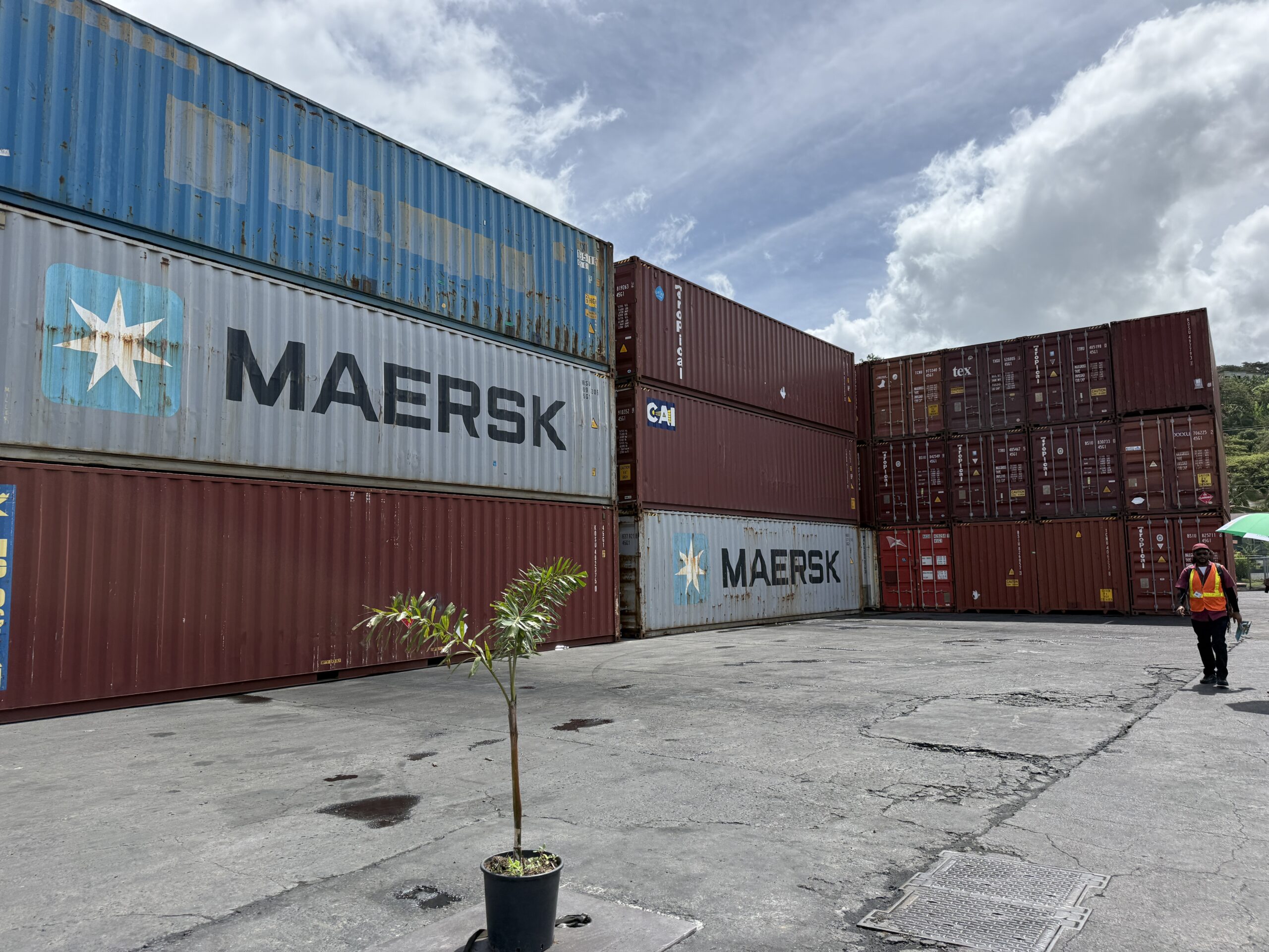 The deep-water industrial port in Roseau, Dominica