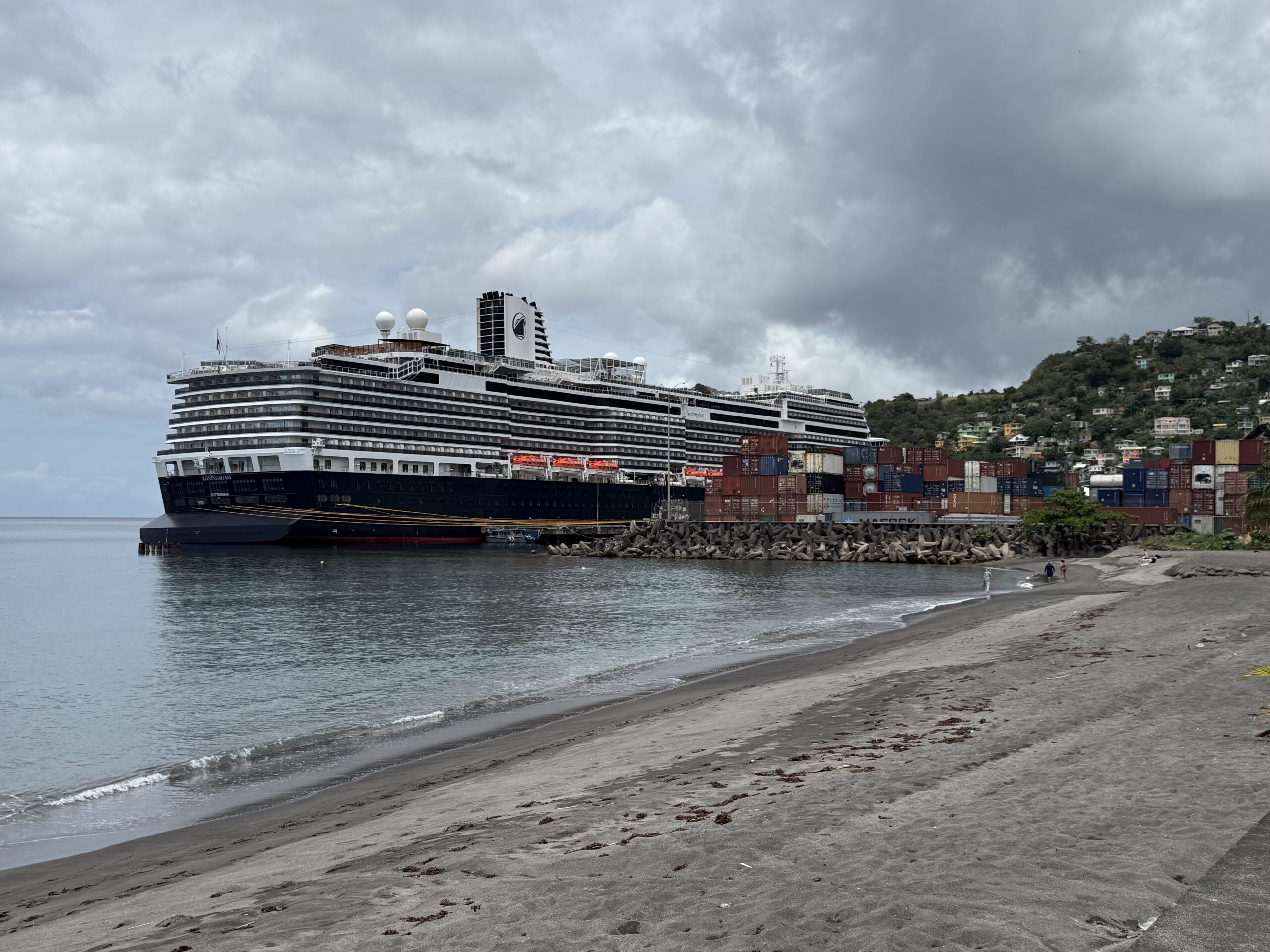 The beach near the deep-water port in Roseau, Dominica