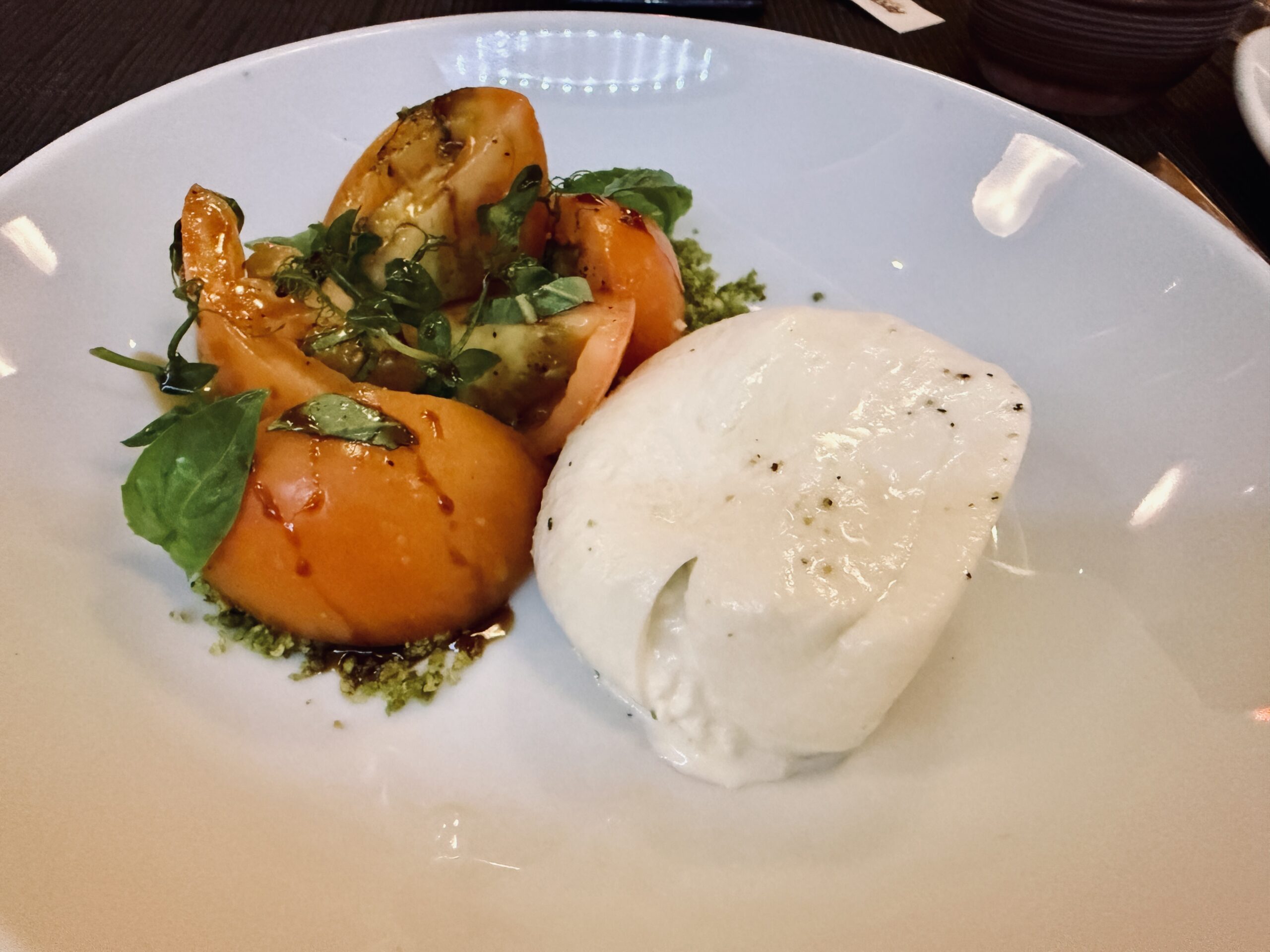 Burrata salad from Canaletto on Koningsdam