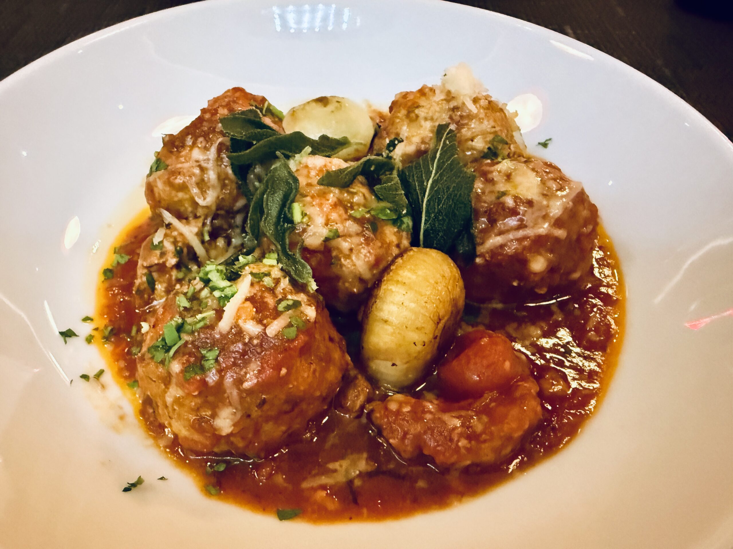 Meatballs from Canaletto on Koningsdam