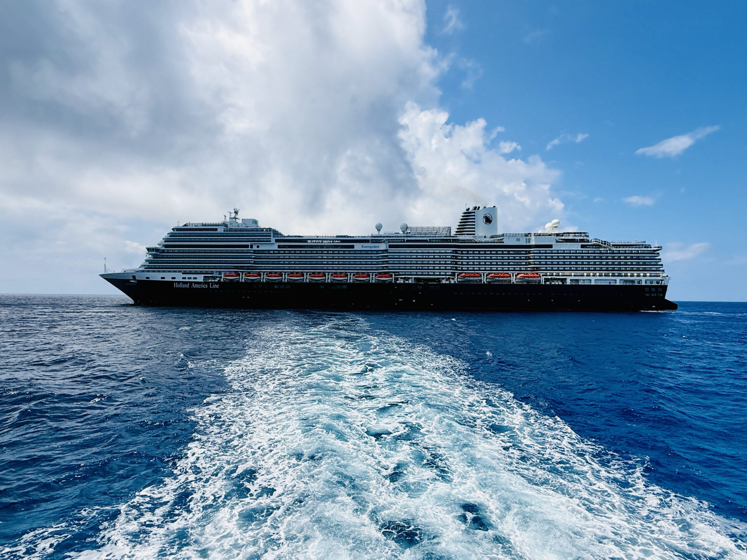 Heading to Half Moon Cay on the tender from the Koningsdam