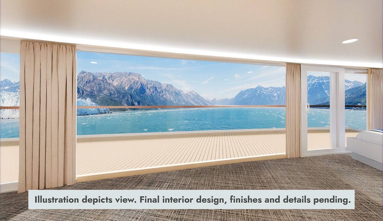 Oosterdam's Bridgeview Suite rendering