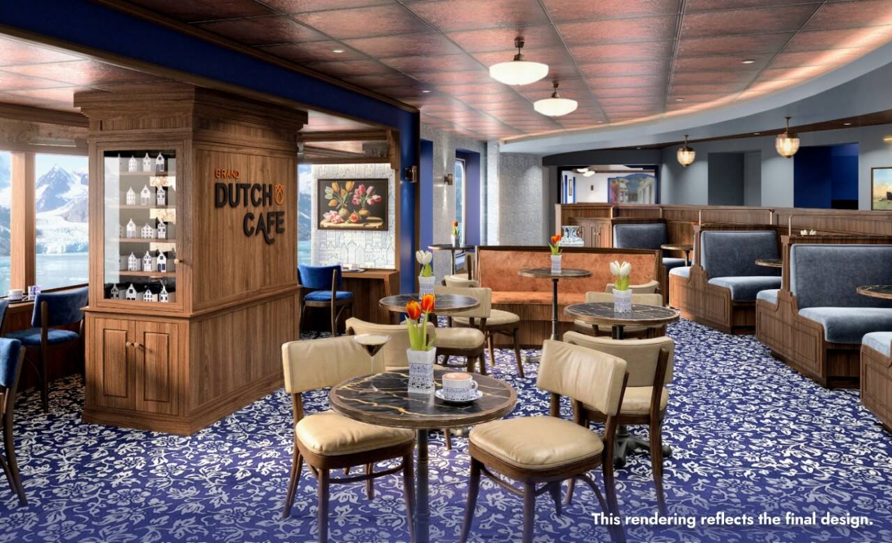 Artist rendering of the Grand Dutch Cafe coming to Oosterdam