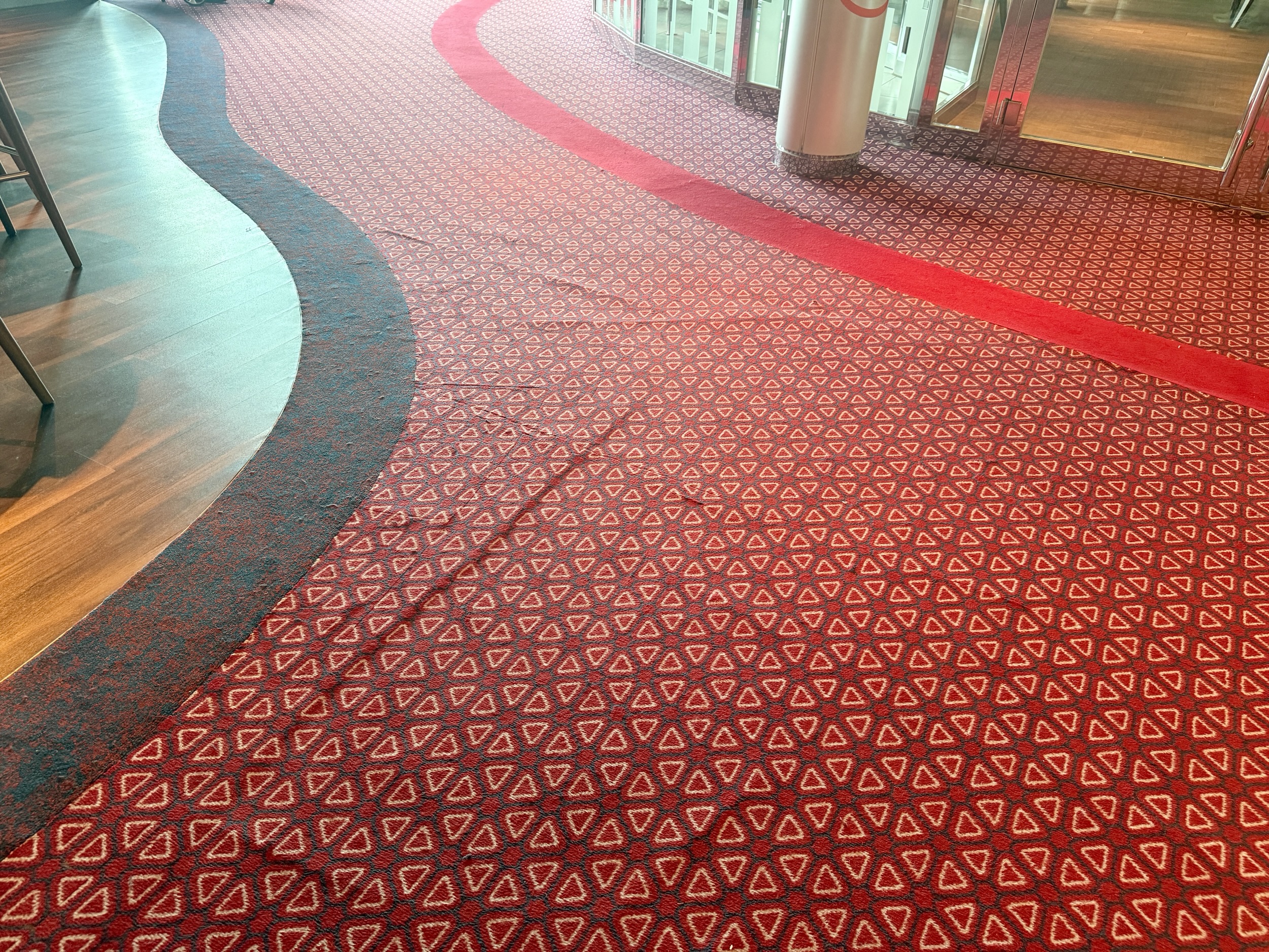 Some carpet needed to be replaced, but wasn't during Koningsdam's dry dock