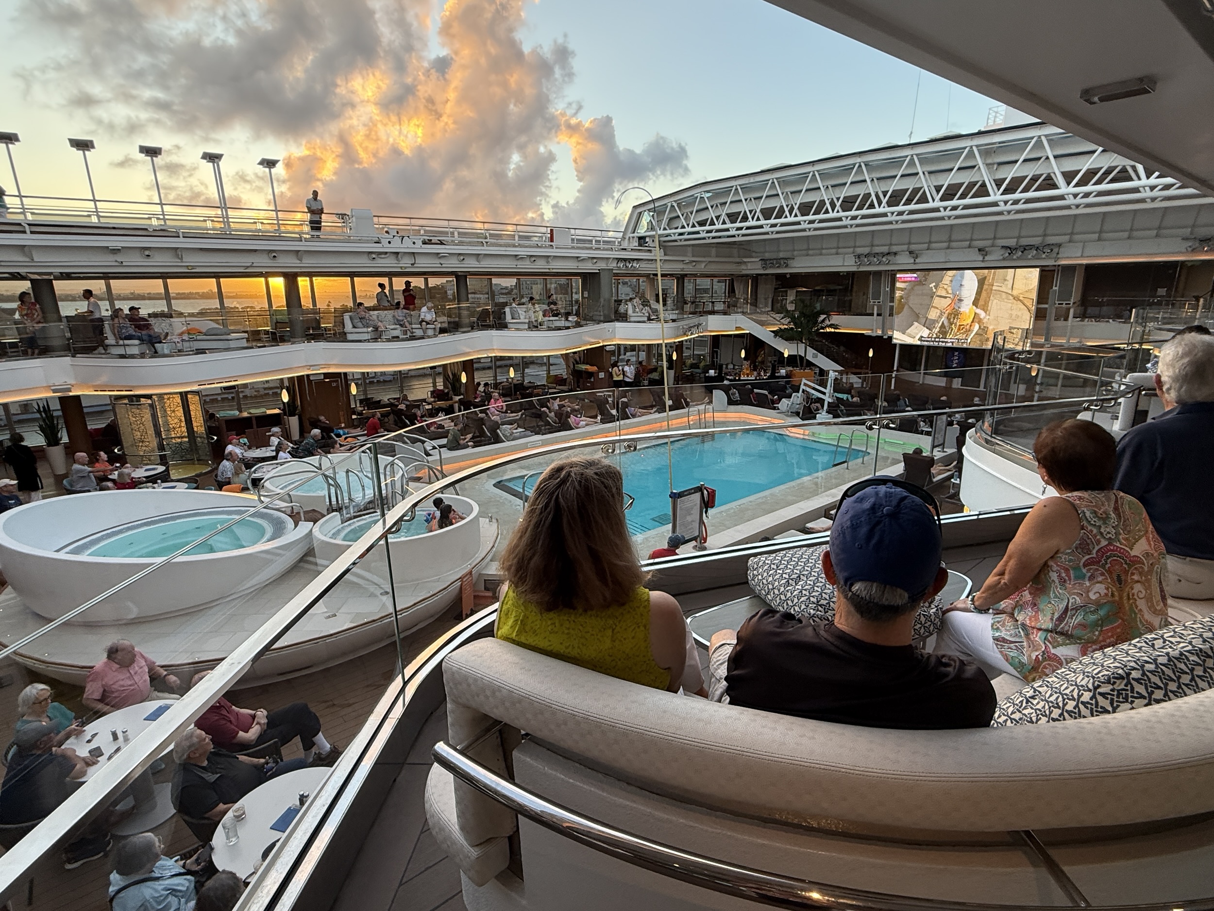 Artemis II launch from the Lido of the Koningsdam