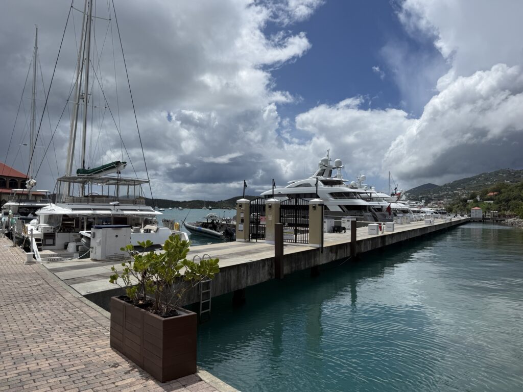 Yachts docked at Yacht Haven Grand in St Thomas