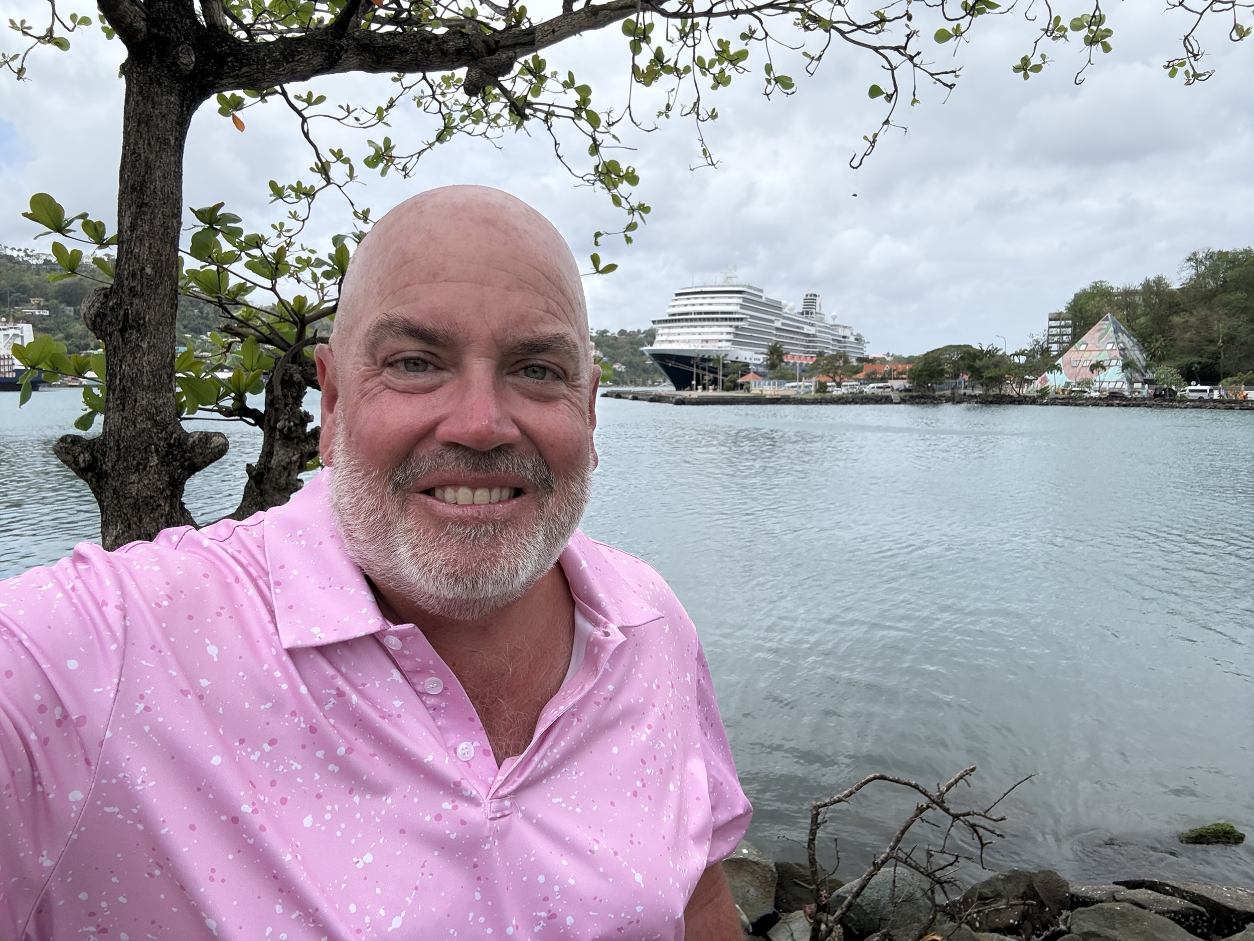 A small park near the cruise terminal in Castries