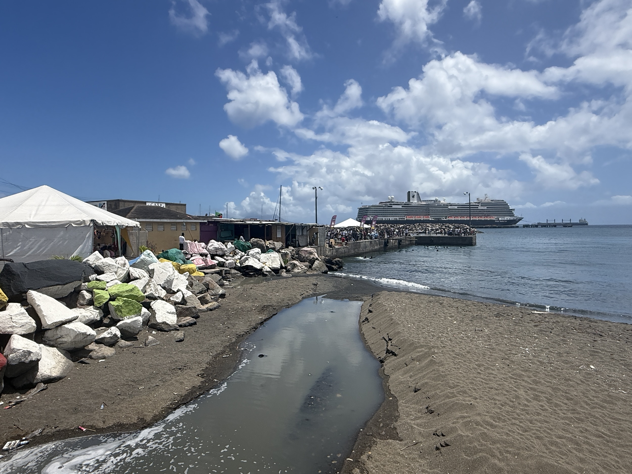 Waterfront / beach area near Port Zante in St Kitts