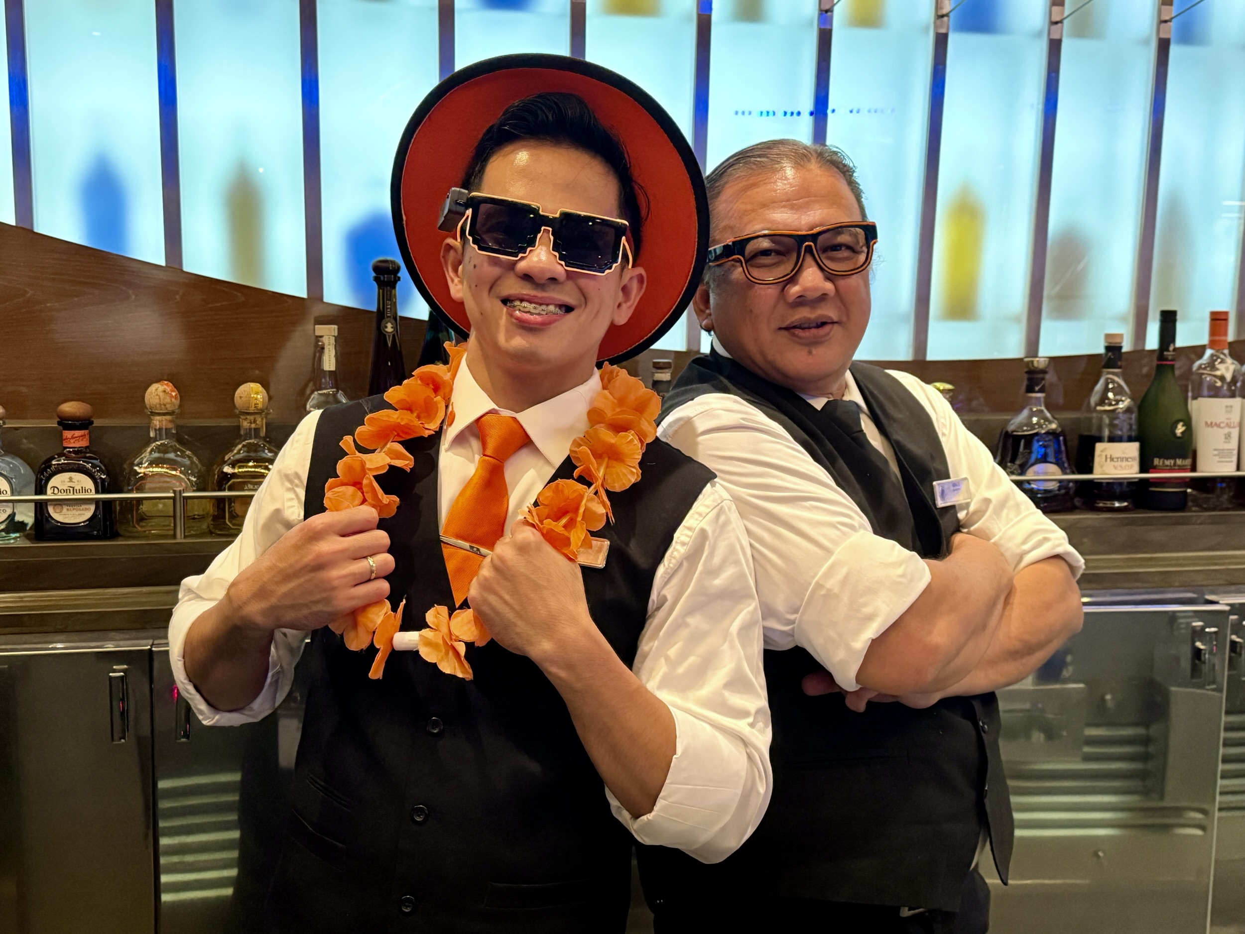Mark and Vince from Ocean Bar on Koningsdam 