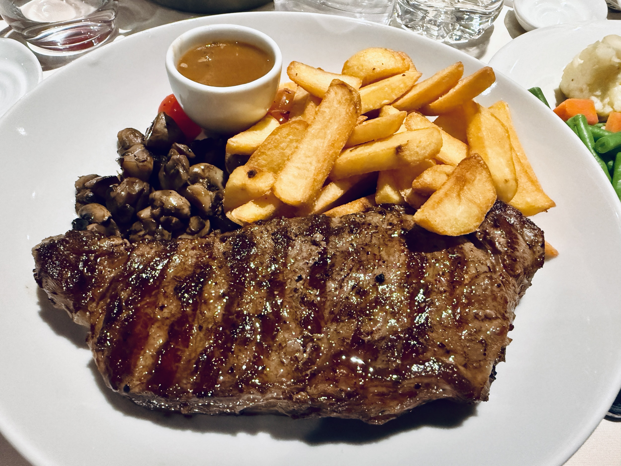14oz New York strip from the Hexagon Restaurant (MDR) on MSC World America