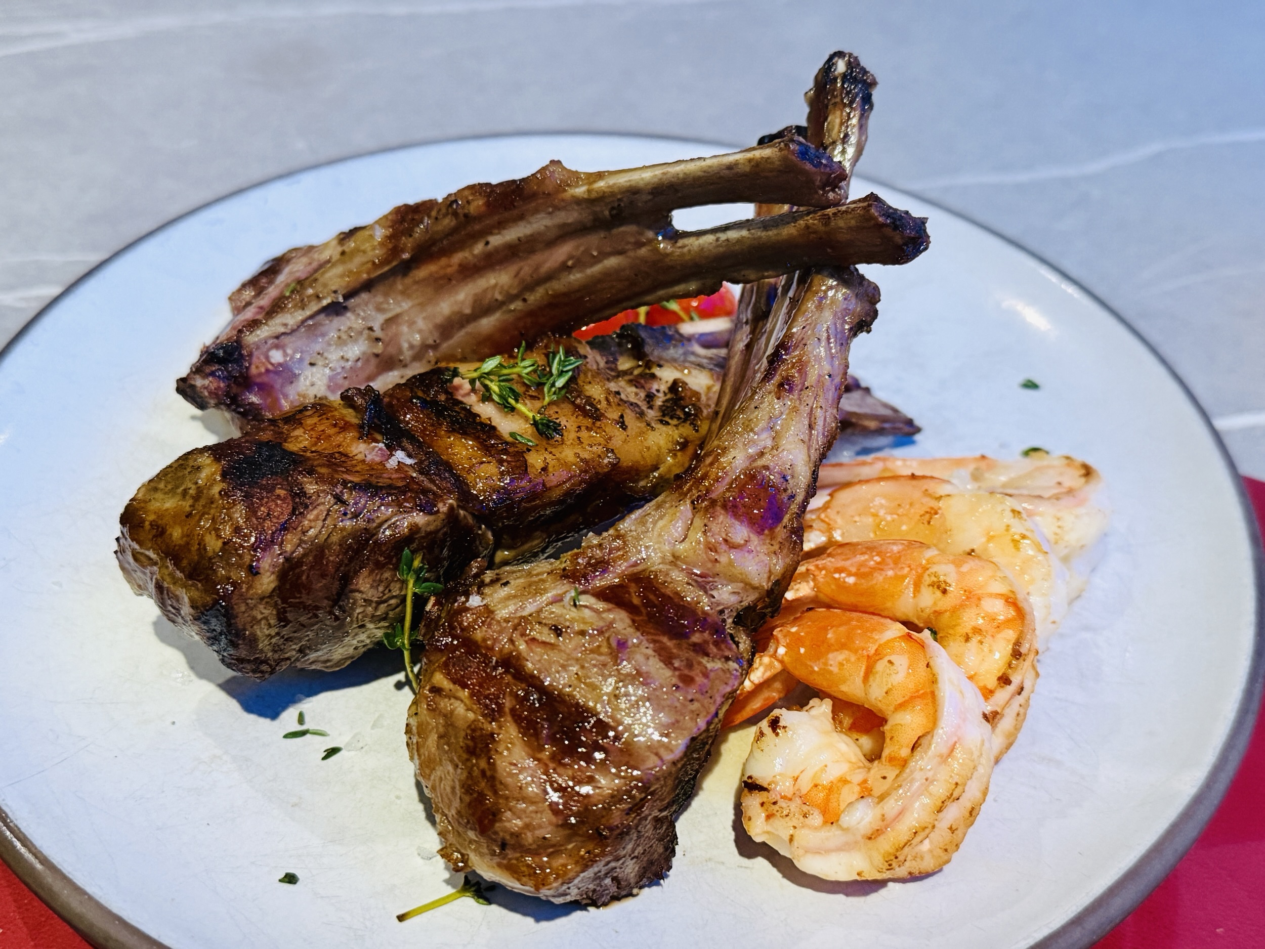 Grilled Double Lamb Chops