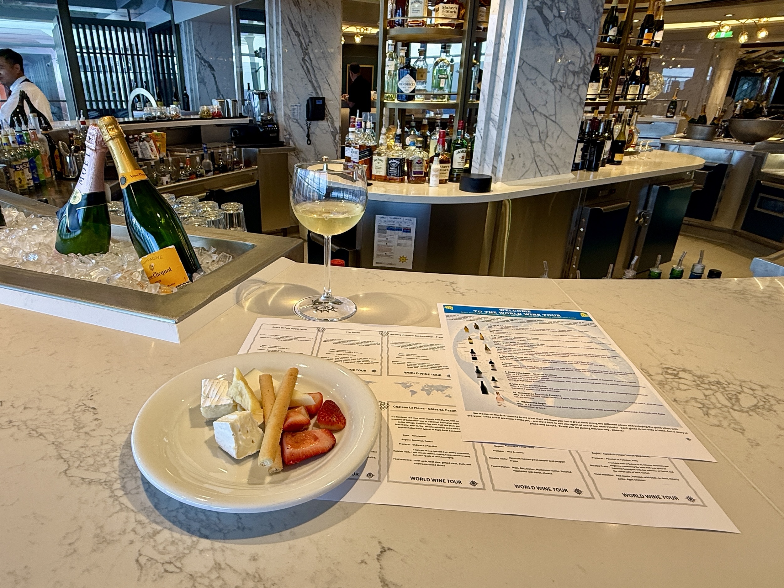 Wine tasting on MSC World America