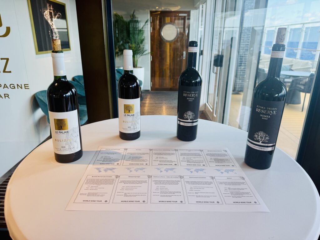 Wine tasting on MSC World America