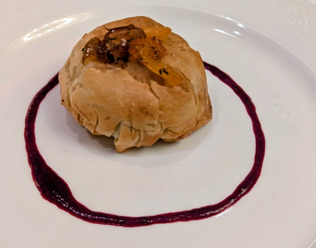 Duck Confit Pastilla from Lumiere's on the Disney Magic