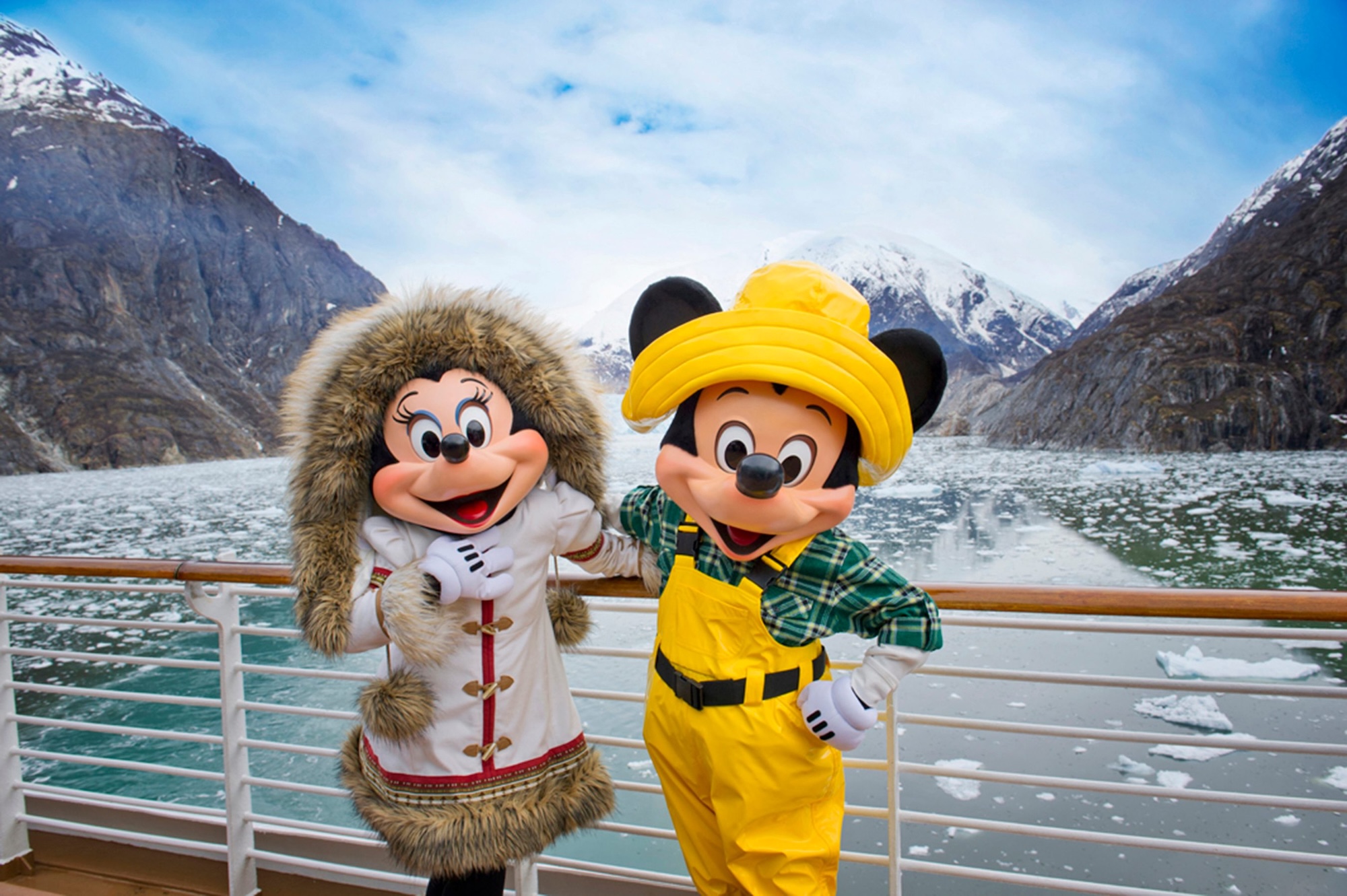 Mickey and Minnie Mouse in Alaska