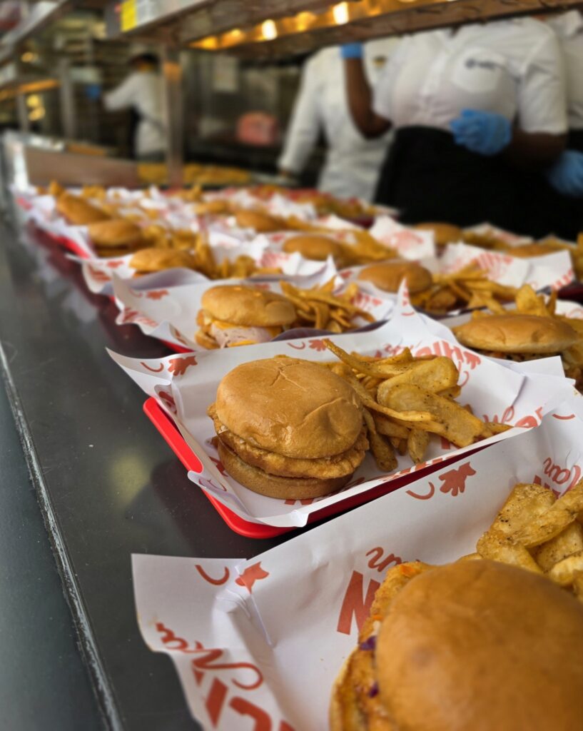 Chicken sandwiches from The Chicken Man on MSC Seashore (Photo credit: Cruise Director Neil Dixon via Facebook)