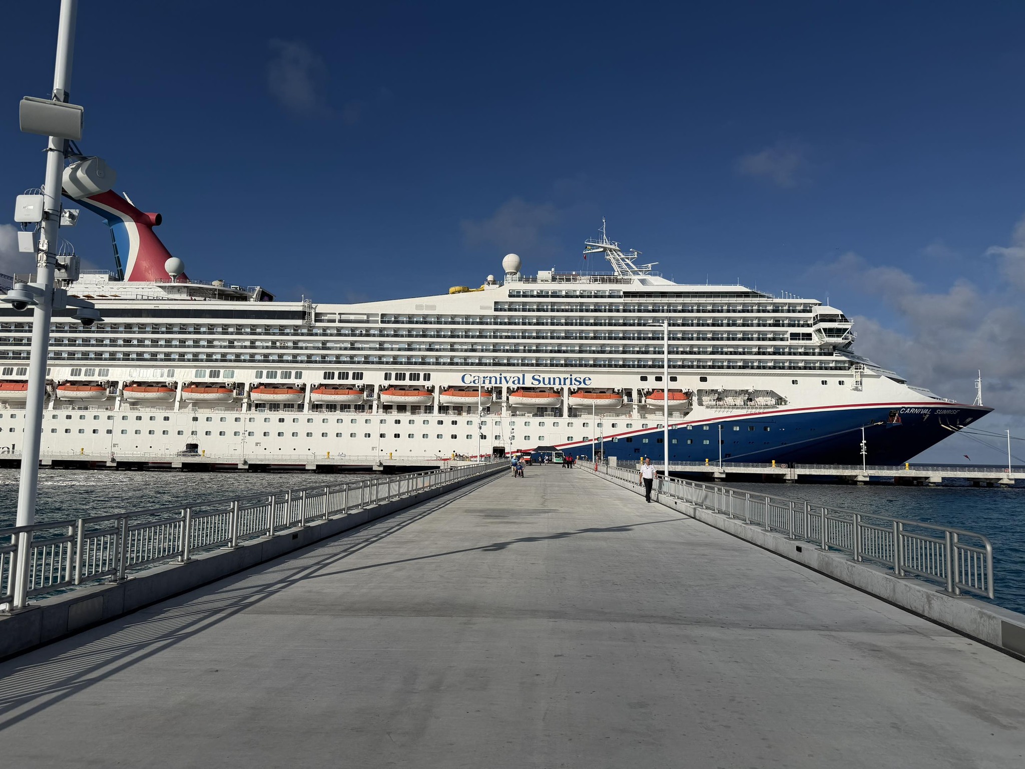 Carnival Sunrise docked at Half Moon Cay, The Bahamas, on June 1, 2026